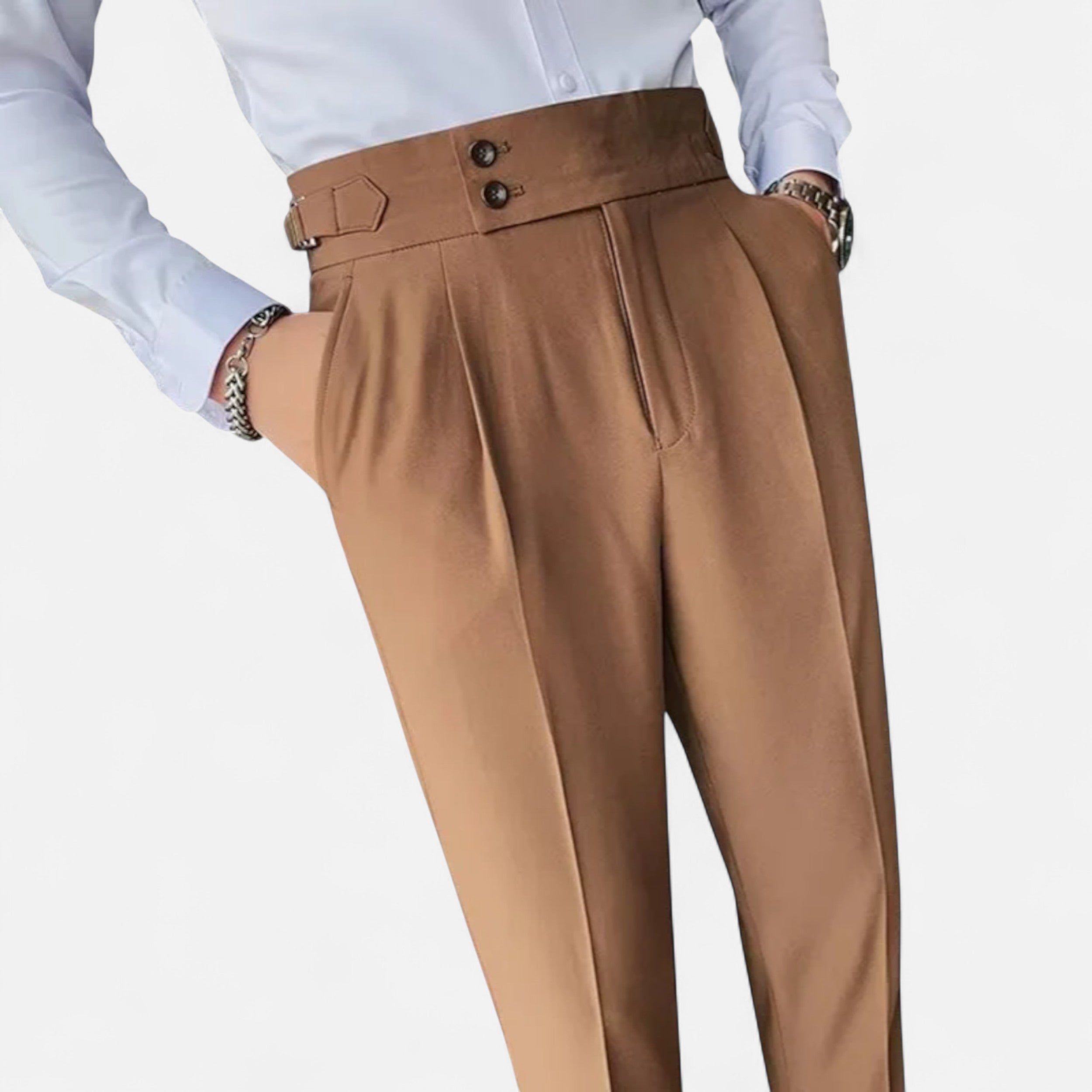 Eliaro Moda | Pantalones Elegantes Hombre Estilo Inglés Ajuste Fino