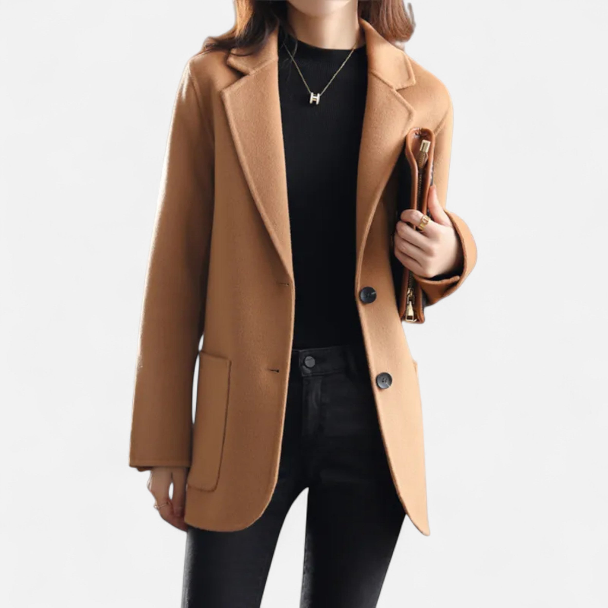 Eliaro Moda | Abrigo Mujer Lana Gruesa Corte Slim Elegante