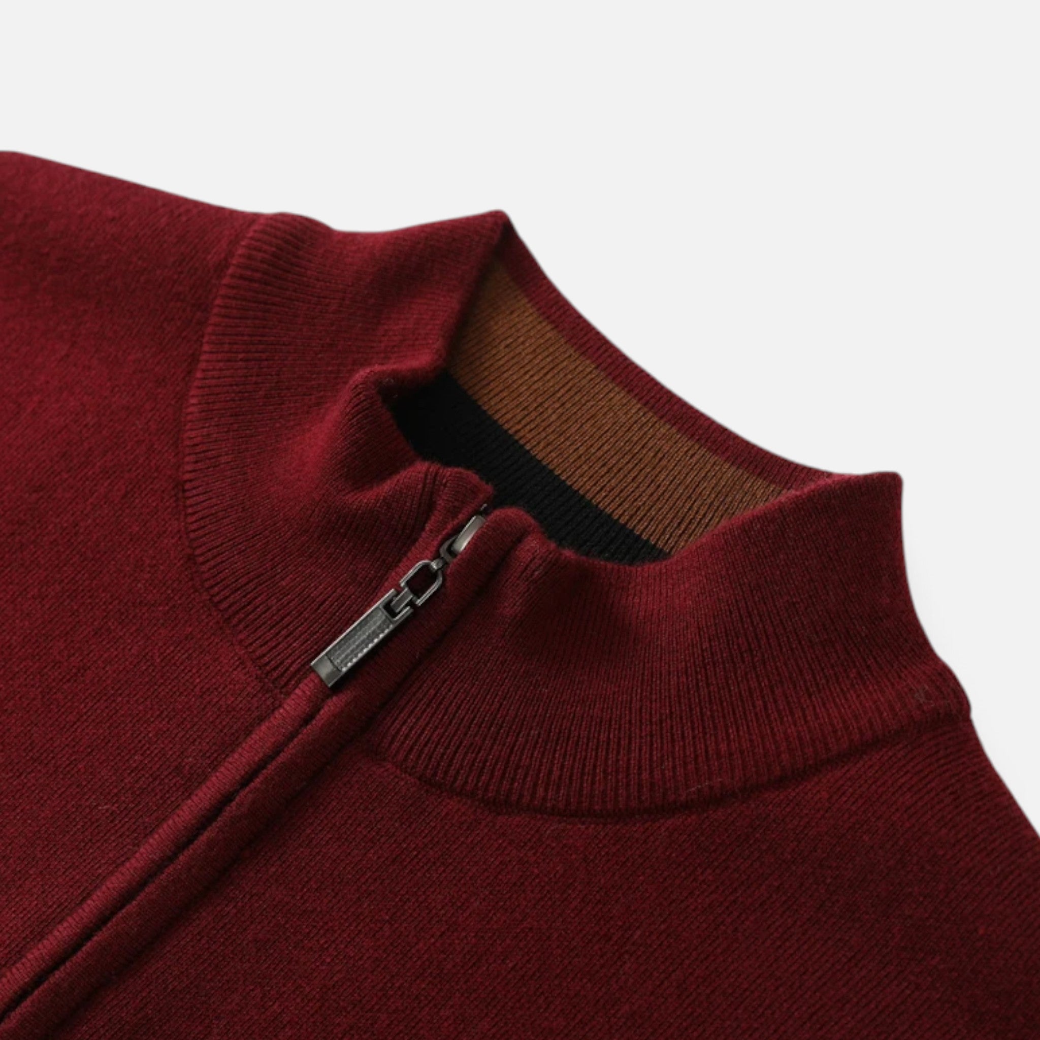 Eliaro Moda | Suéter Hombre Lana Merino Media Cremallera Cuello Semi Alto
