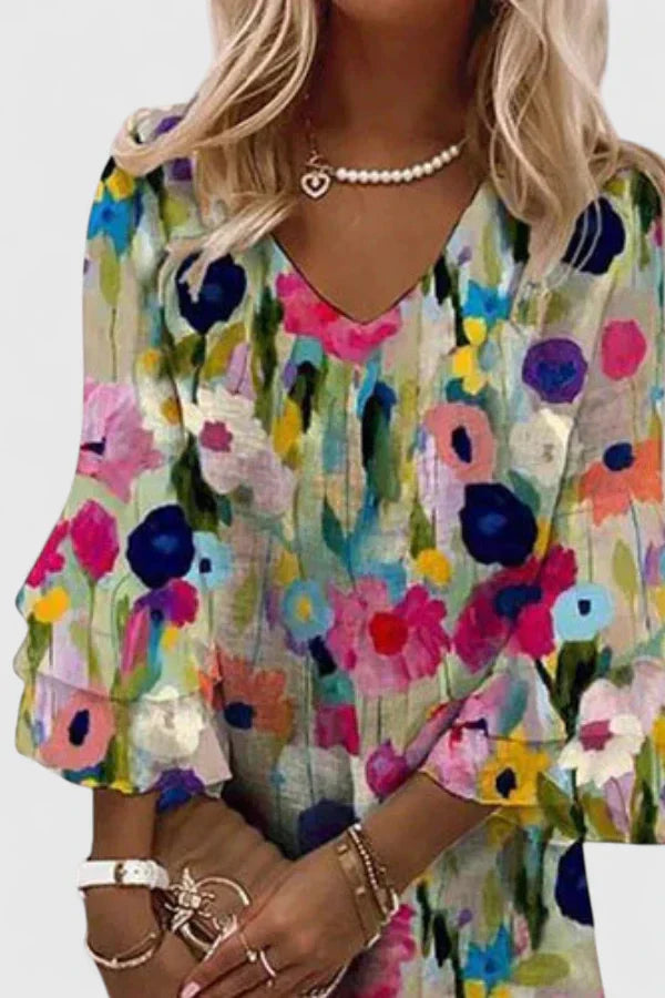 Vestido curto estampado | mini vestido floral para eventos