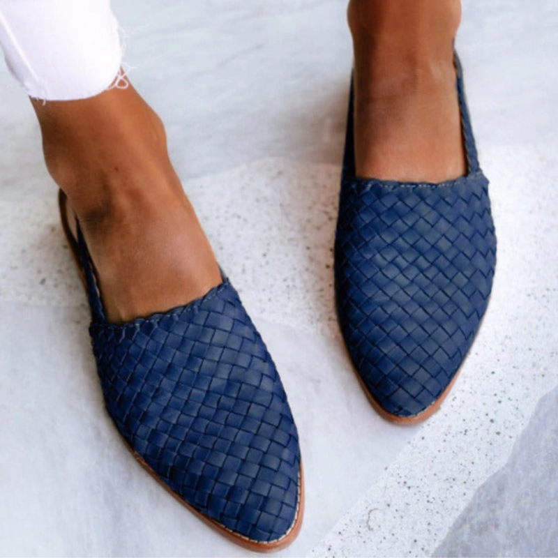 Sandales pour femme - chaussures tressées avec bride ajustable - plage