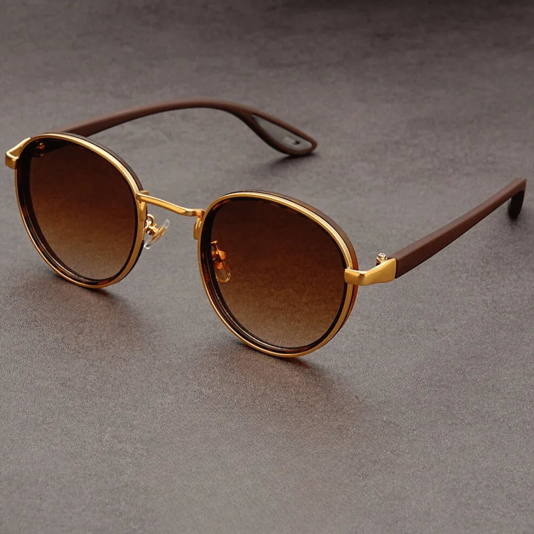 Occhiali da Sole Rotondi da Donna con Montatura in Policarbonato e Protezione UV400