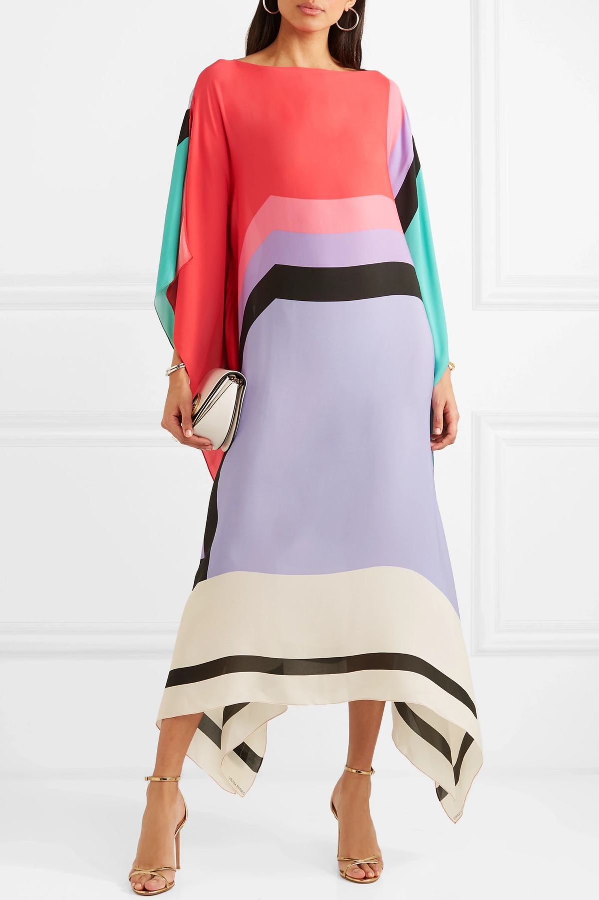 Robe kimono longue pour femme avec manches chauve-souris — été