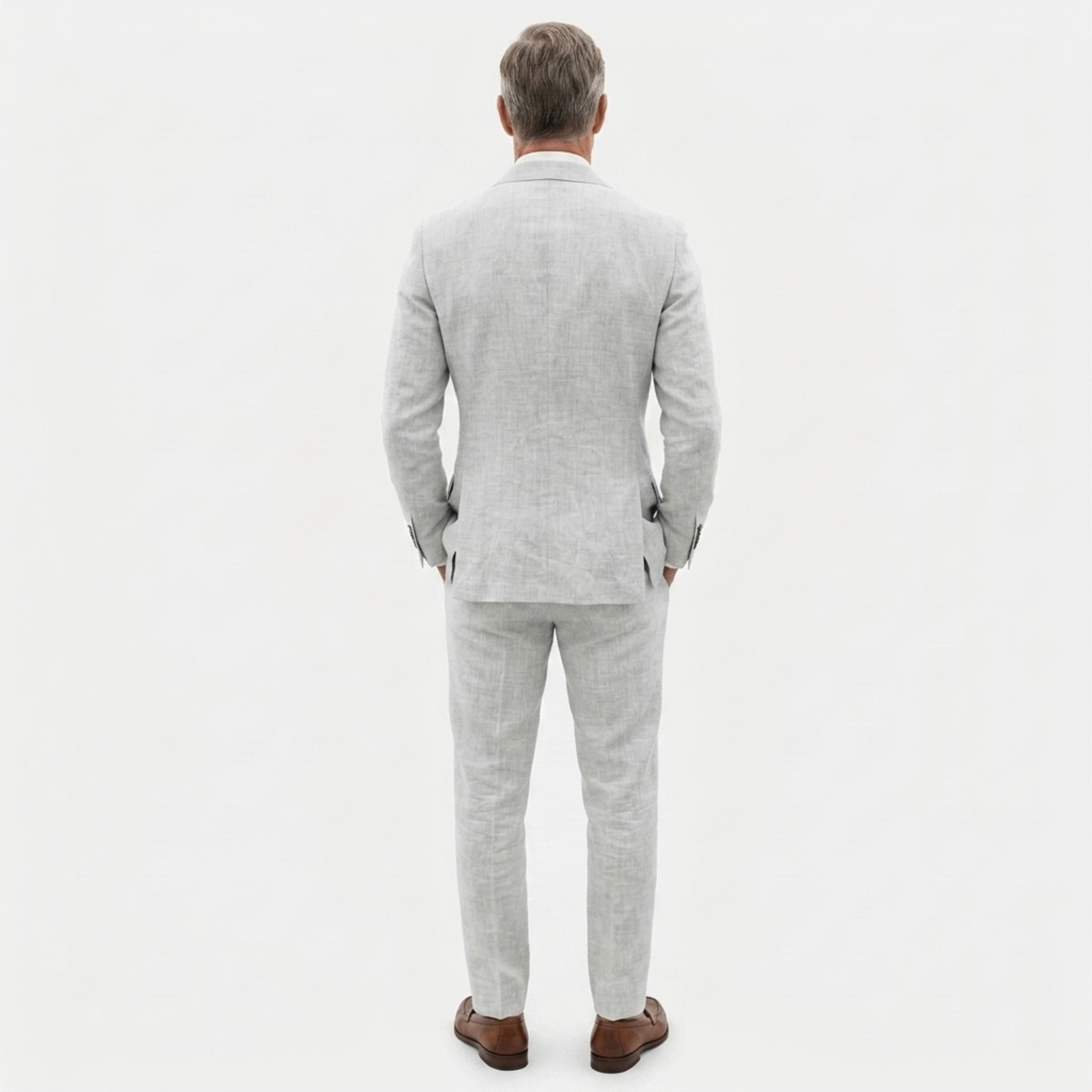 Costume en lin homme coupe slim | ensemble deux pièces formel pour mariages