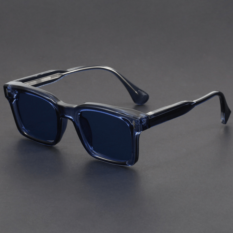 Occhiali da Sole Quadrati da Uomo con Montatura in Acetato e Lenti con Protezione UV400