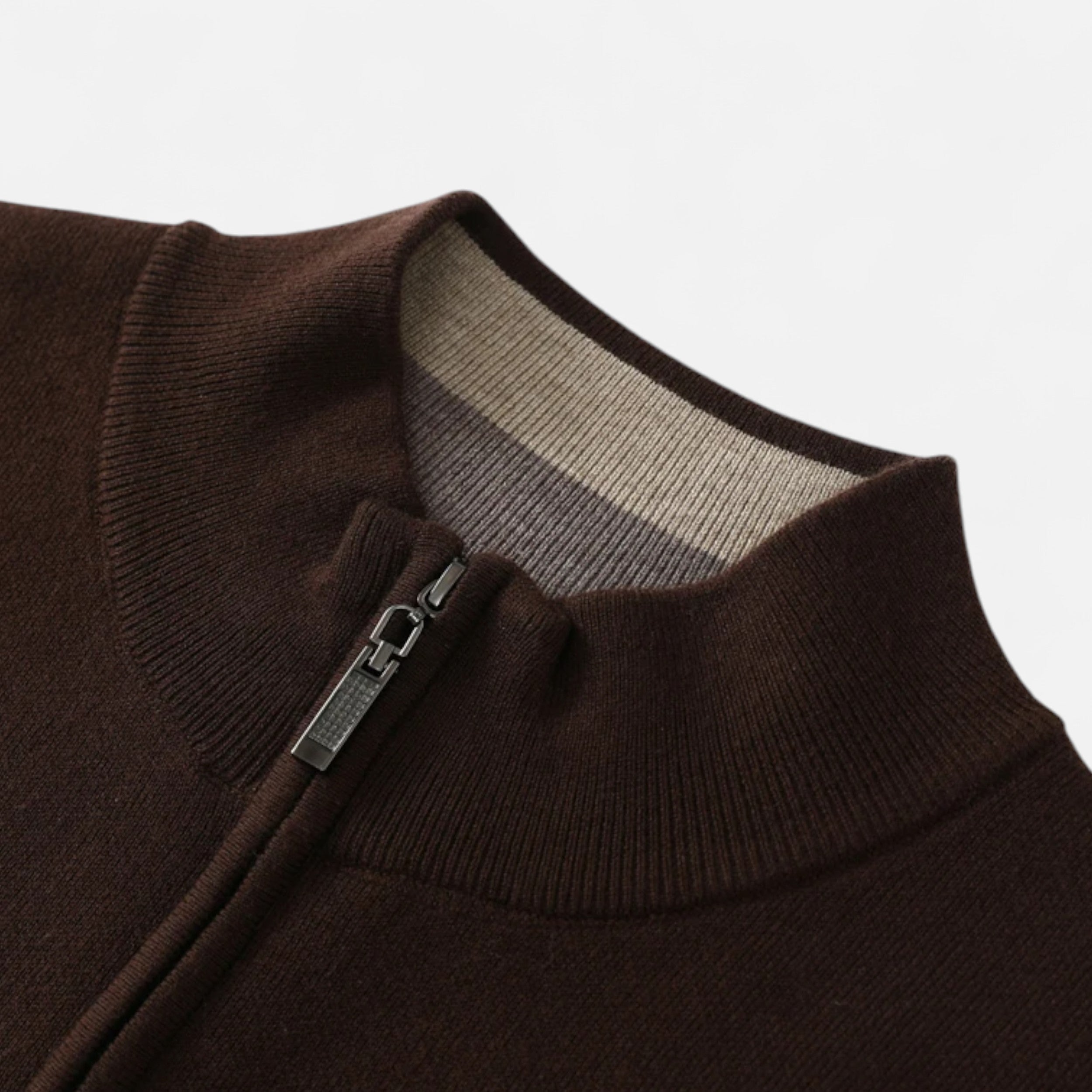 Eliaro Moda | Suéter Hombre Lana Merino Media Cremallera Cuello Semi Alto