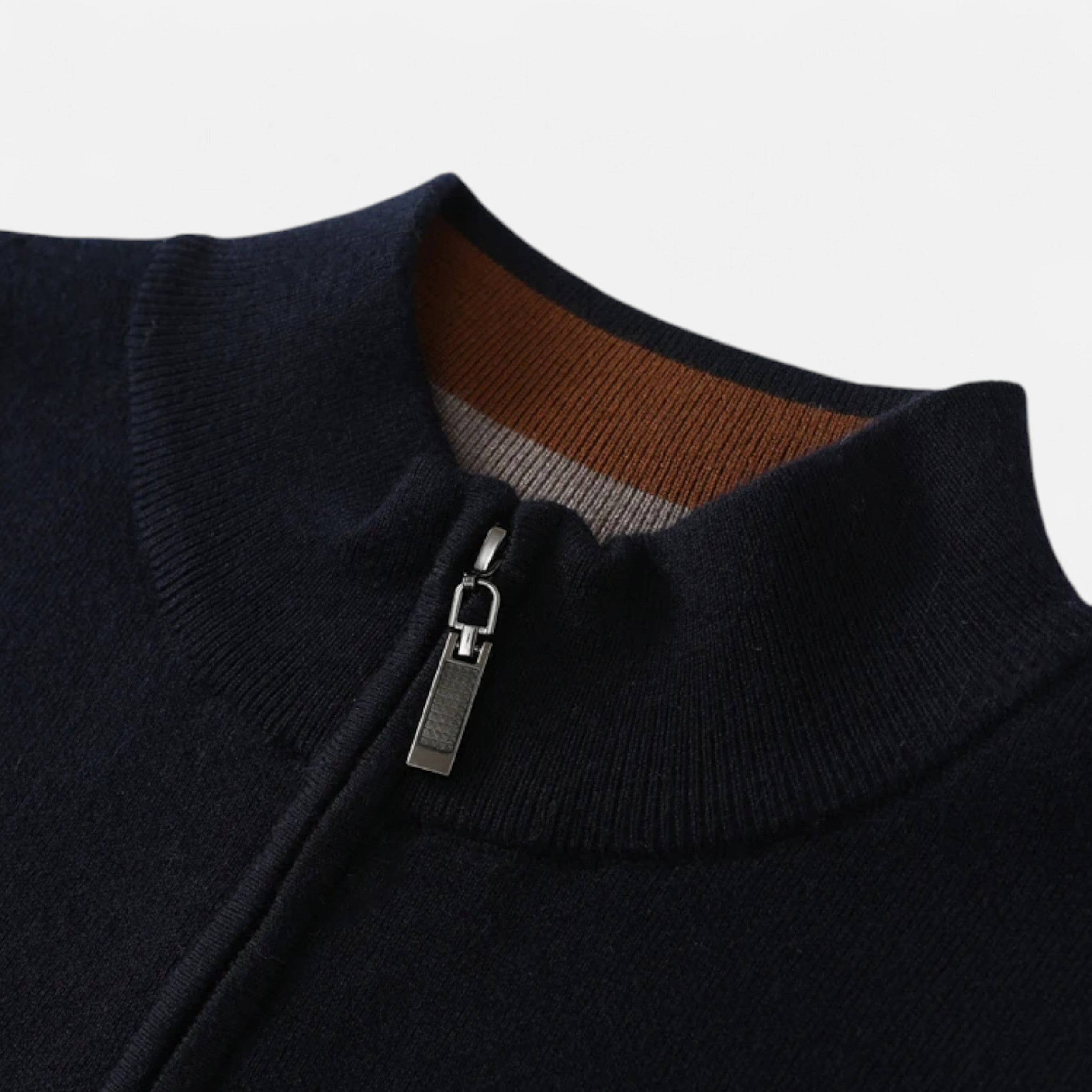 Eliaro Moda | Suéter Hombre Lana Merino Media Cremallera Cuello Semi Alto