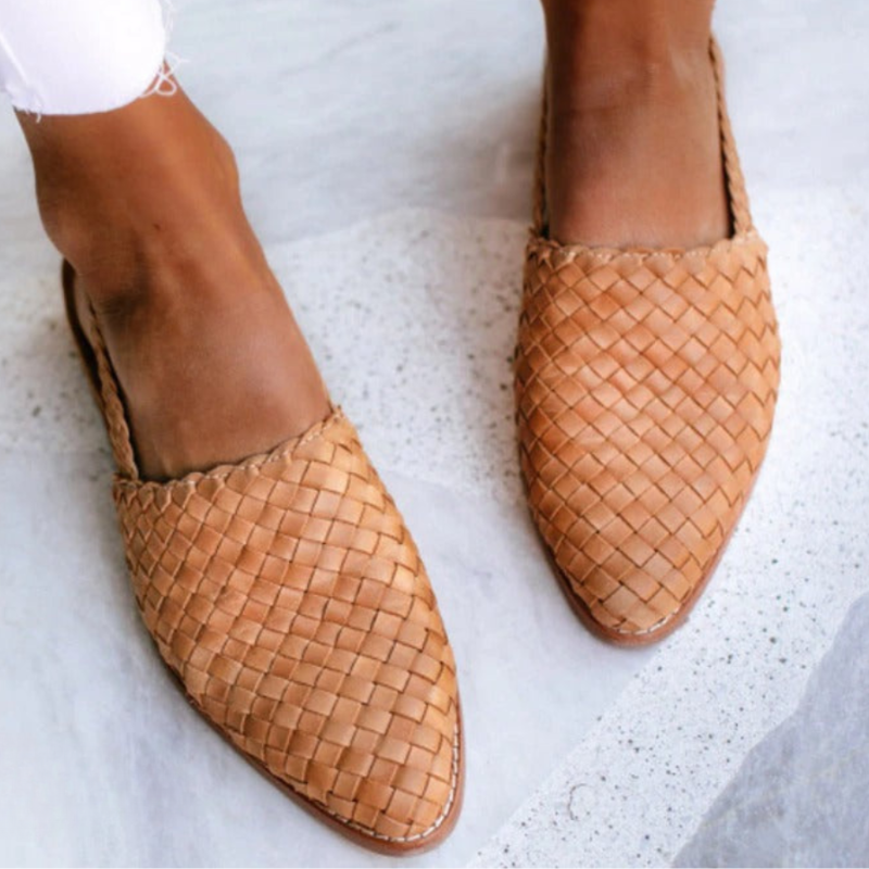 Sandales pour femme - chaussures tressées avec bride ajustable - plage