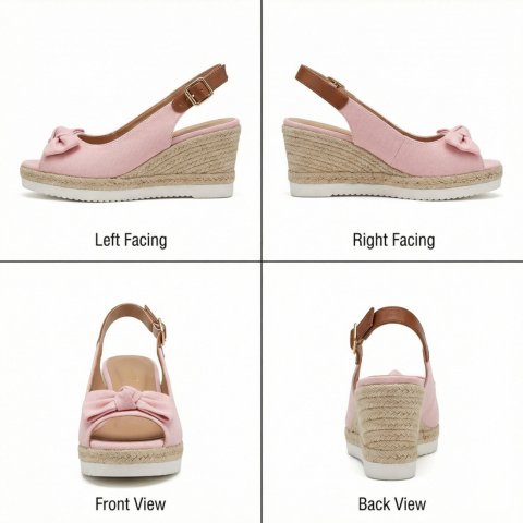 Sandales compensées pour femme — Plateforme confortable avec fermeture à boucle décontractée