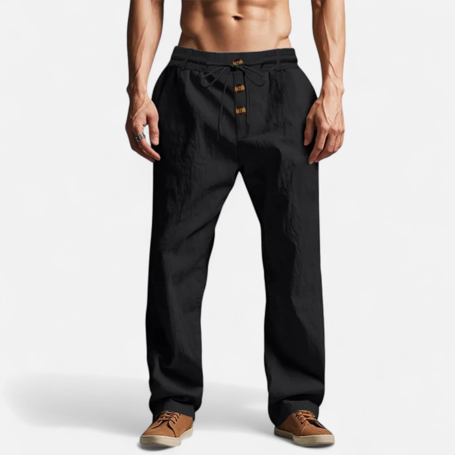 Eliaro Moda | Pantalones de Lino Deportivo para Hombre – Estilo Costero, Comodidad Atemporal