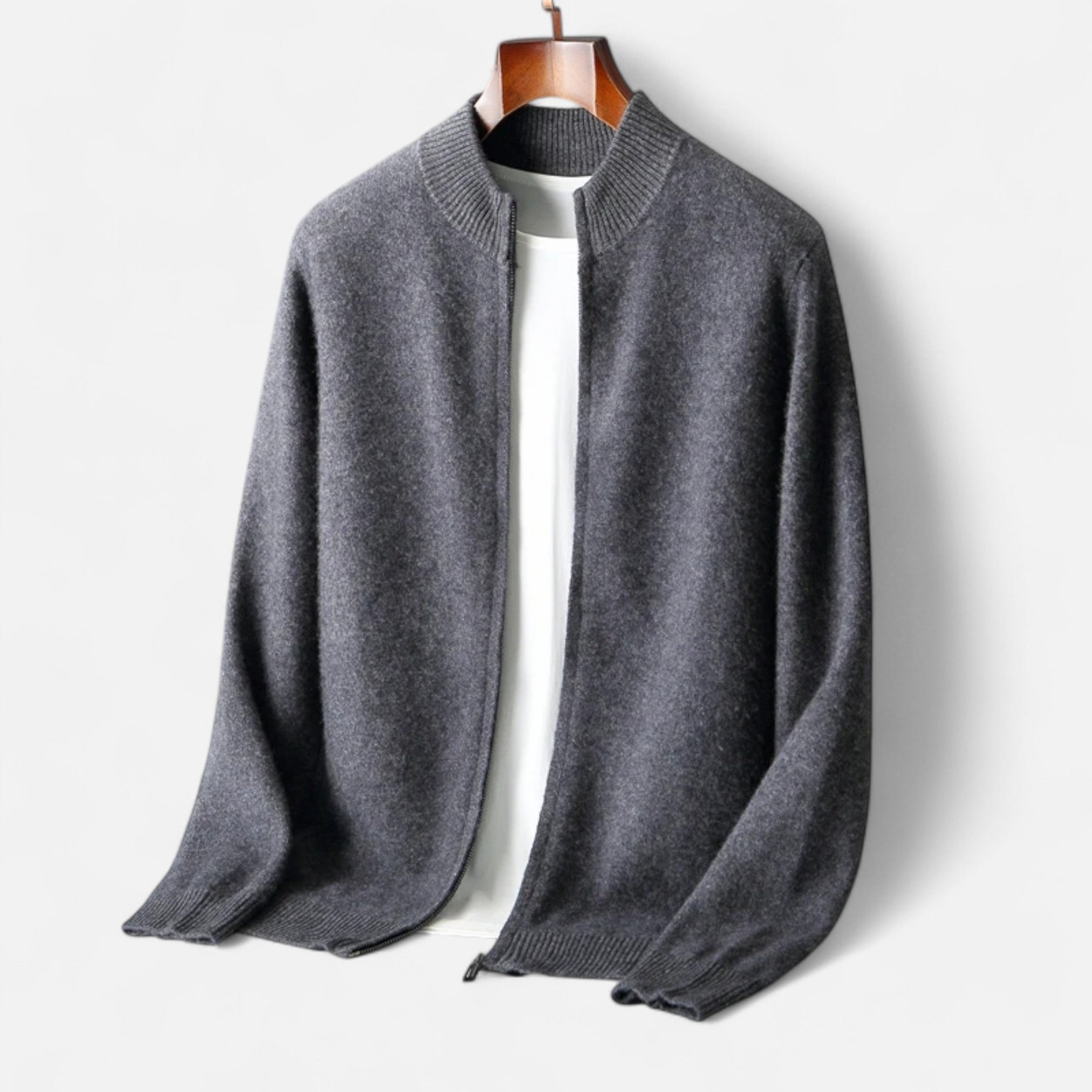 Eliaro Moda | Suéter Hombre Lana Merino Cuello Alto Cremallera