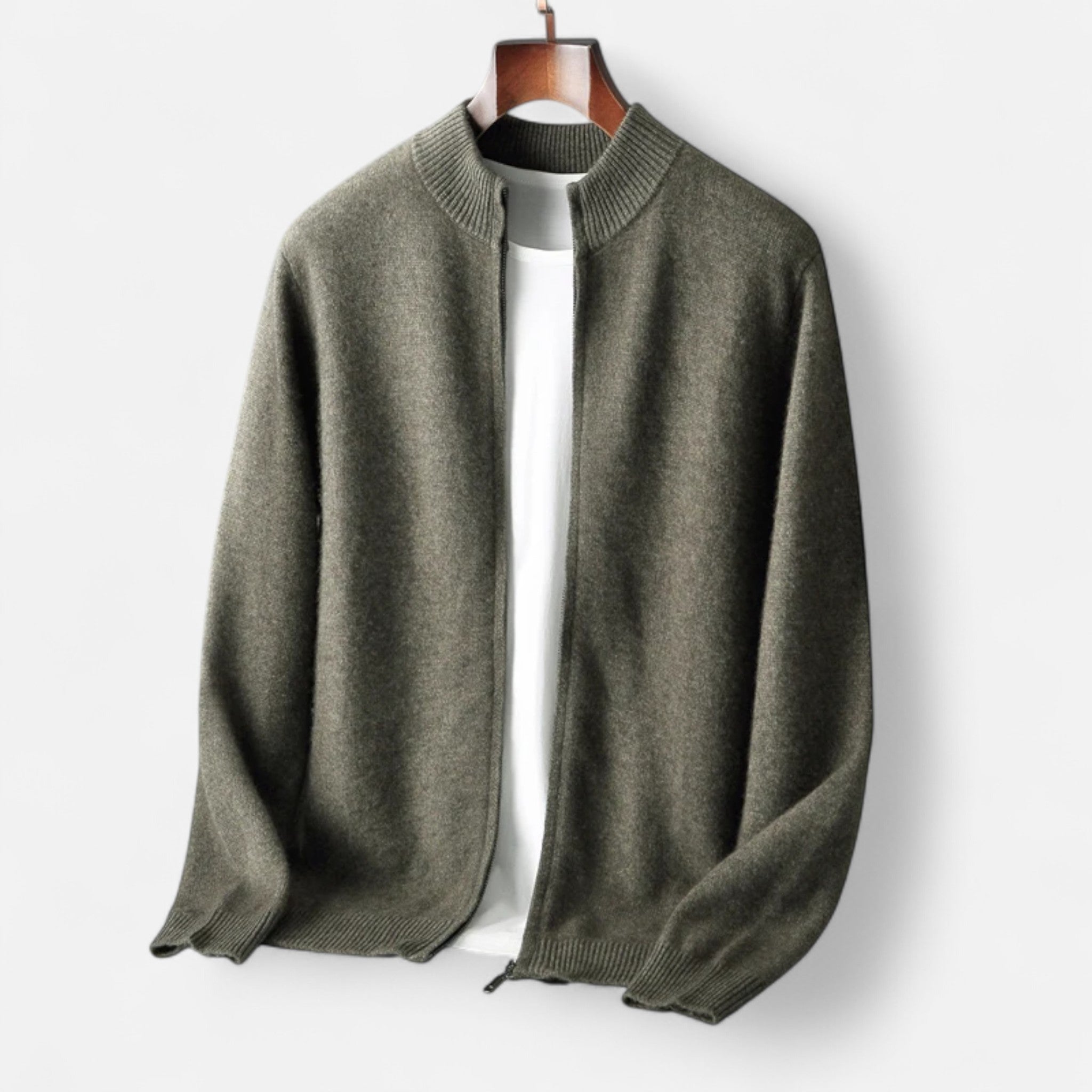 Eliaro Moda | Suéter Hombre Lana Merino Cuello Alto Cremallera