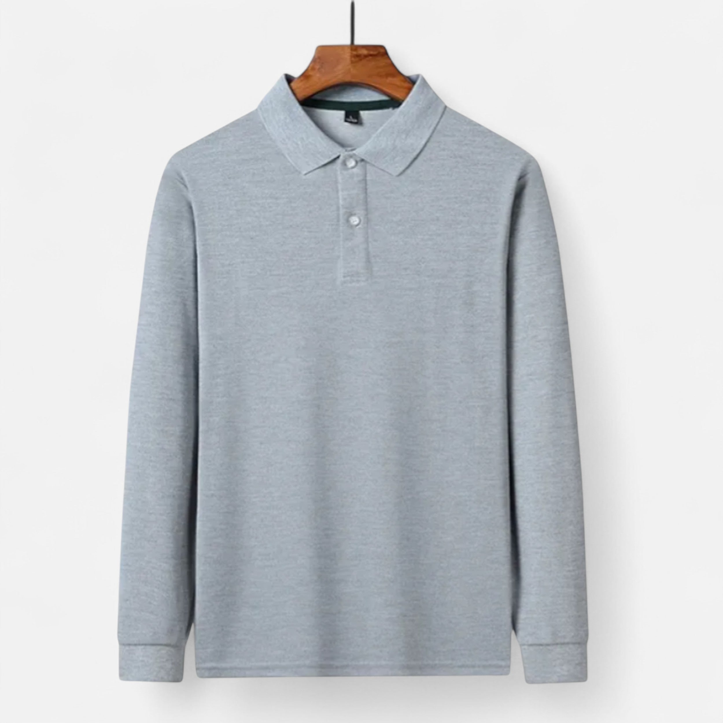 Eliaro Moda | Polo Hombre Manga Larga Algodón Perlado Business