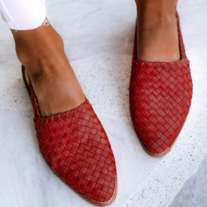 Sandales pour femme - chaussures tressées avec bride ajustable - plage