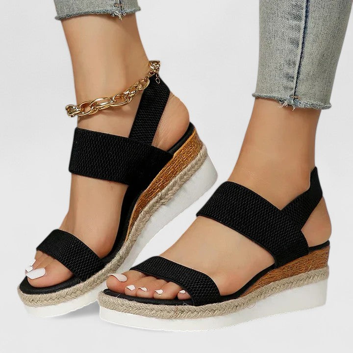 Sandales à plateforme pour femme avec brides Chaussures confortables pour tous les jours