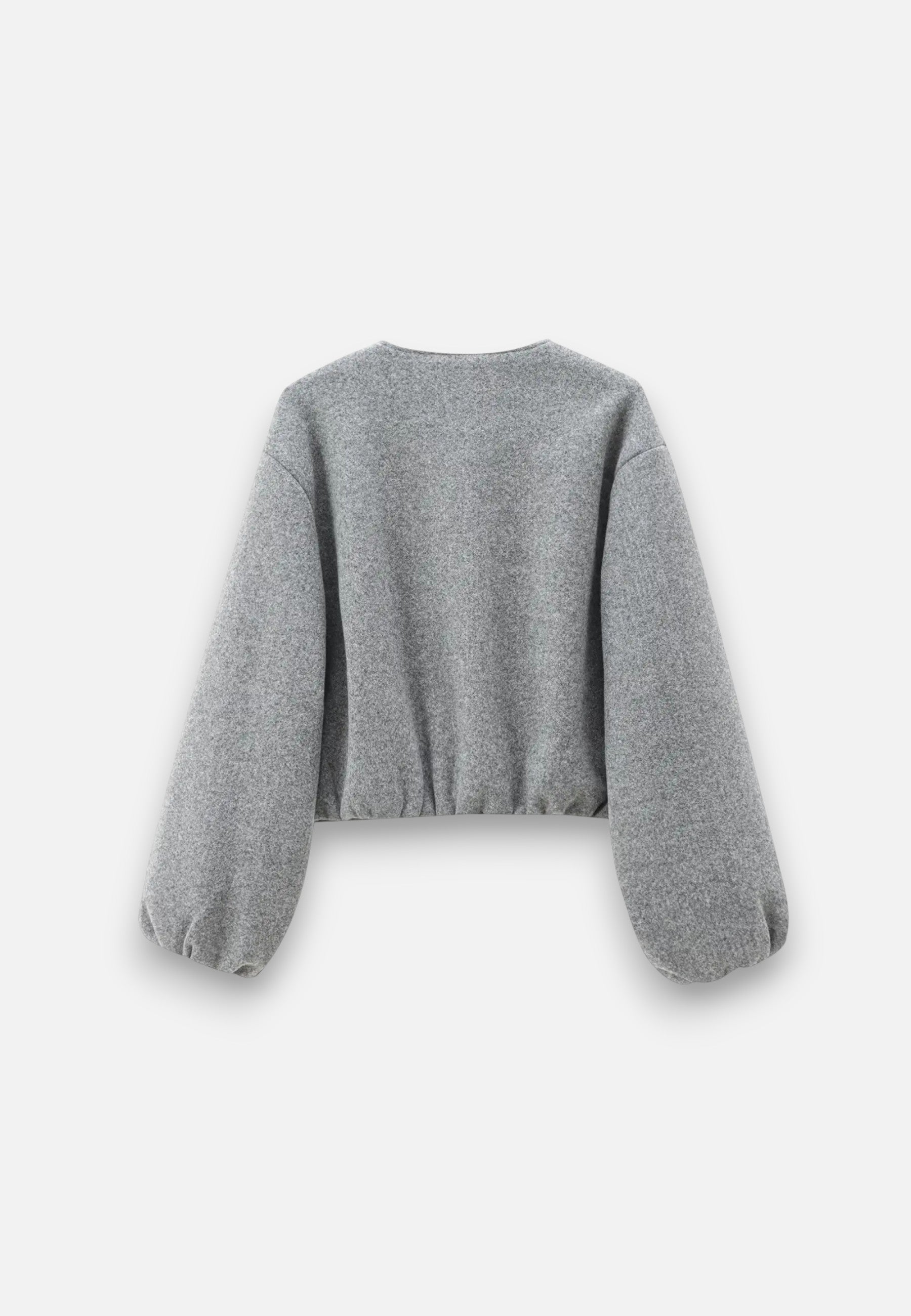 Veste bomber en polaire avec fermeture éclair frontale et col rond pour femme