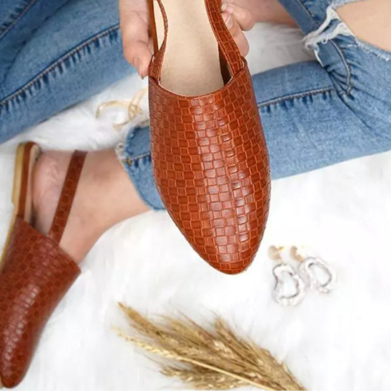 Sandales pour femme - chaussures tressées avec bride ajustable - plage