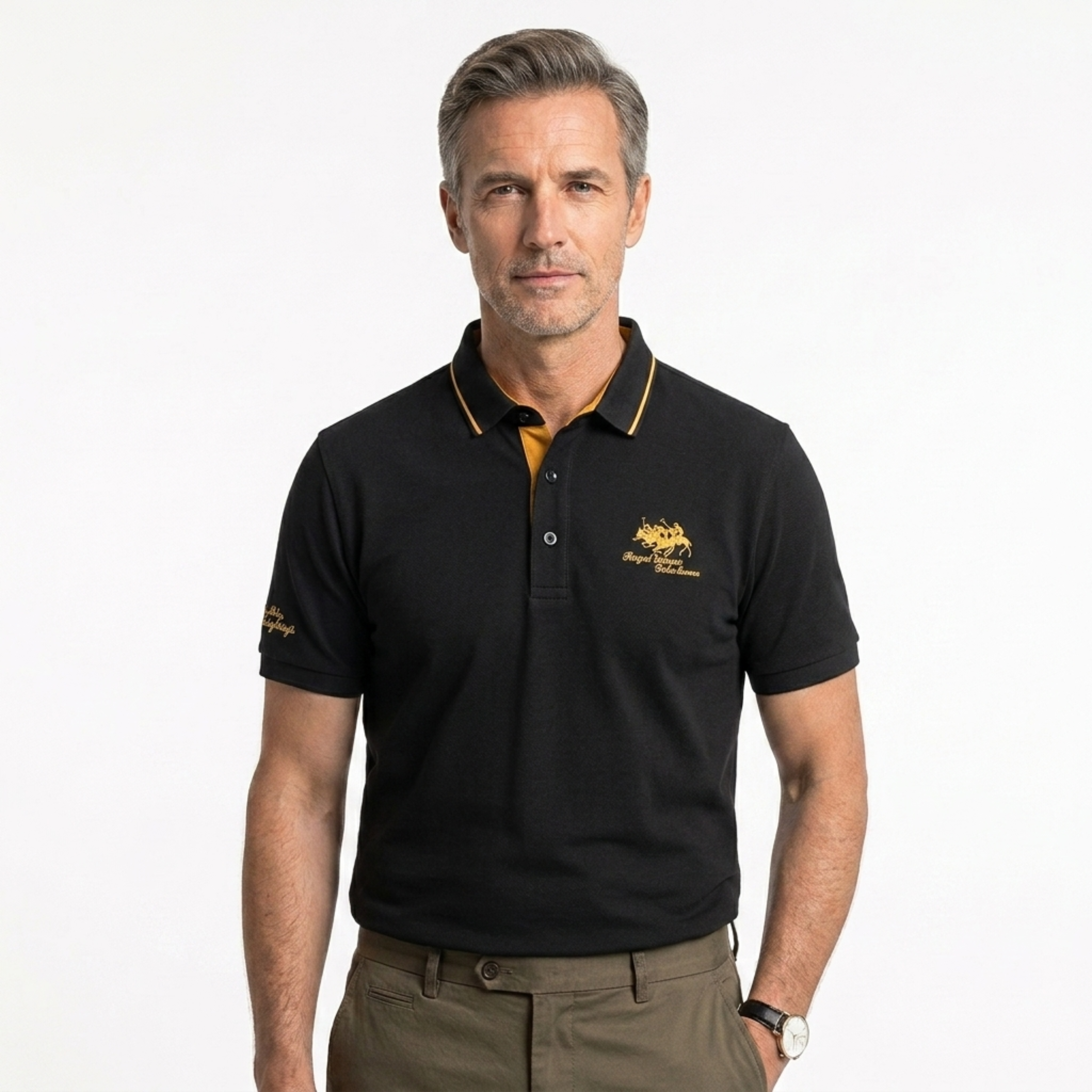 Polo à manches courtes homme — design brodé pour un usage quotidien