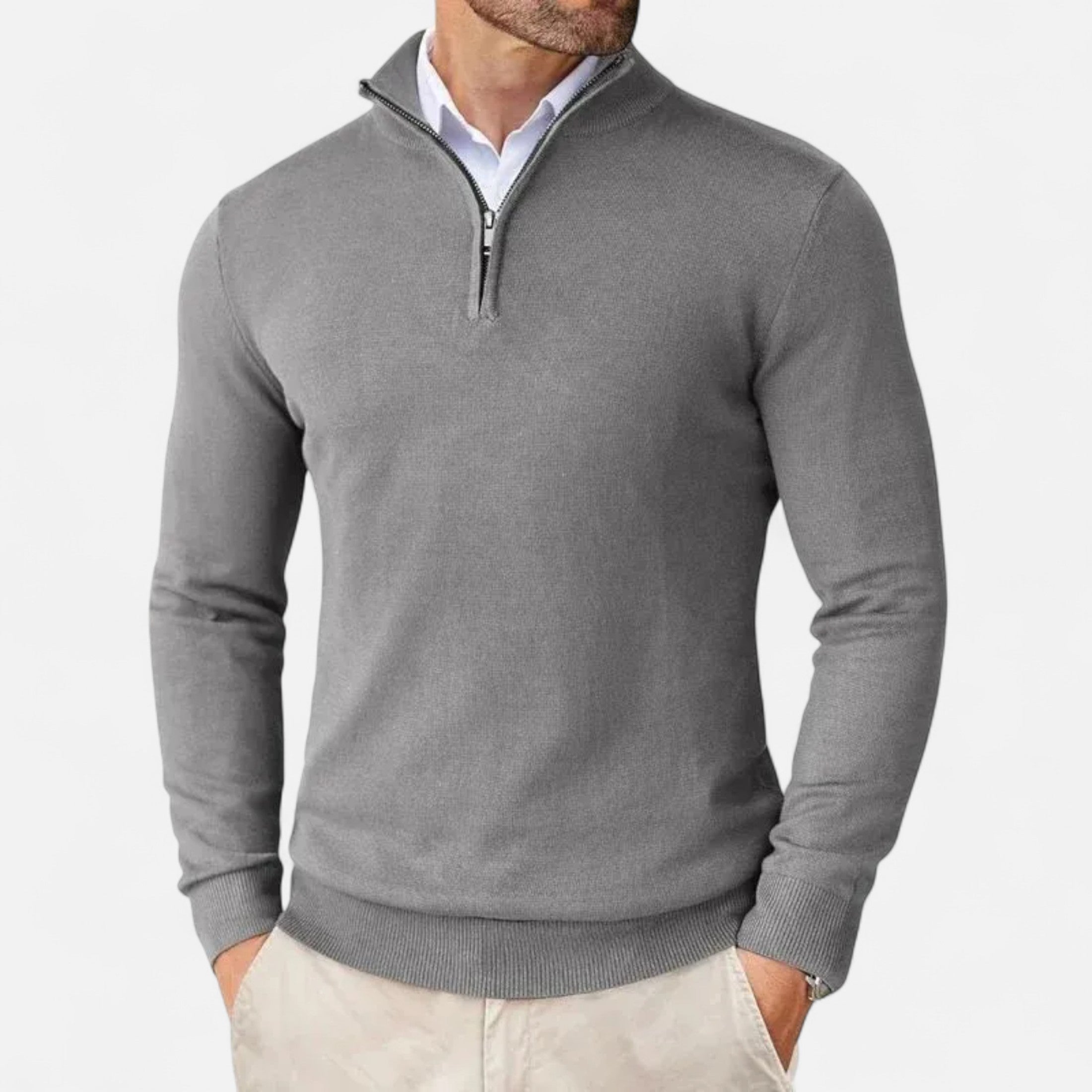 Eliaro Moda | Jersey Hombre Invierno Medio Cierre