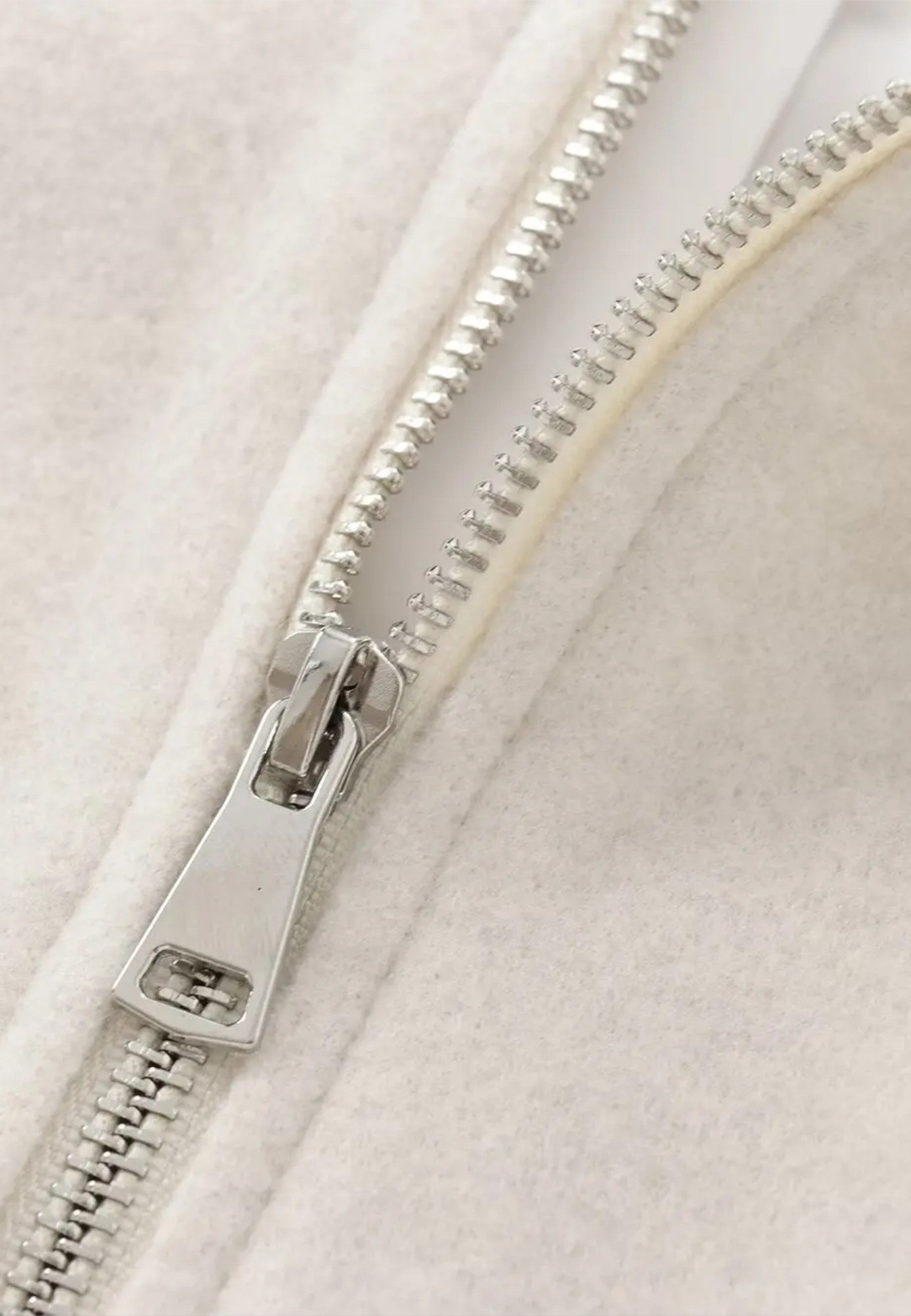 Veste bomber en polaire avec fermeture éclair frontale et col rond pour femme