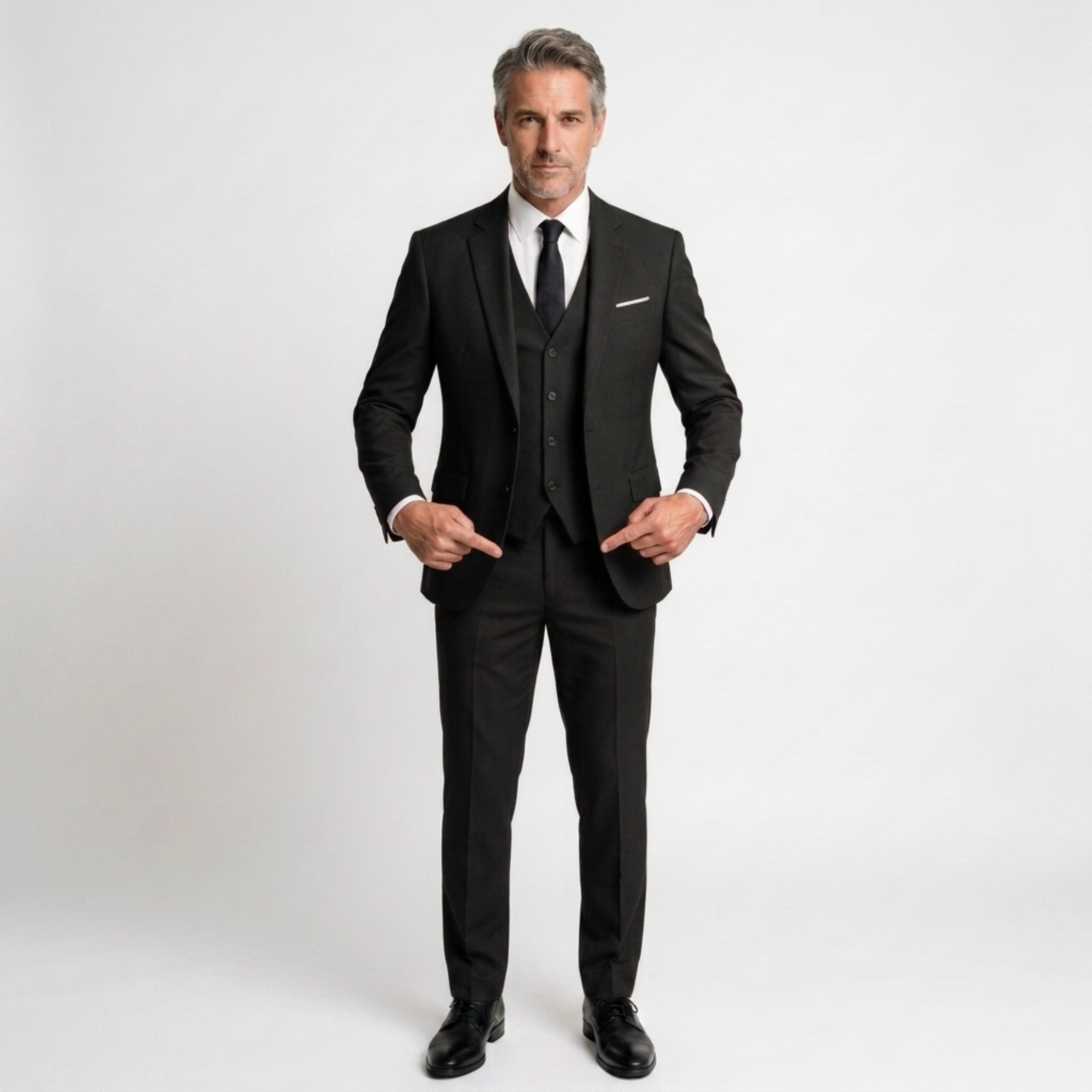 Pánský oblek třídílný slim fit | formální komplet na svatby