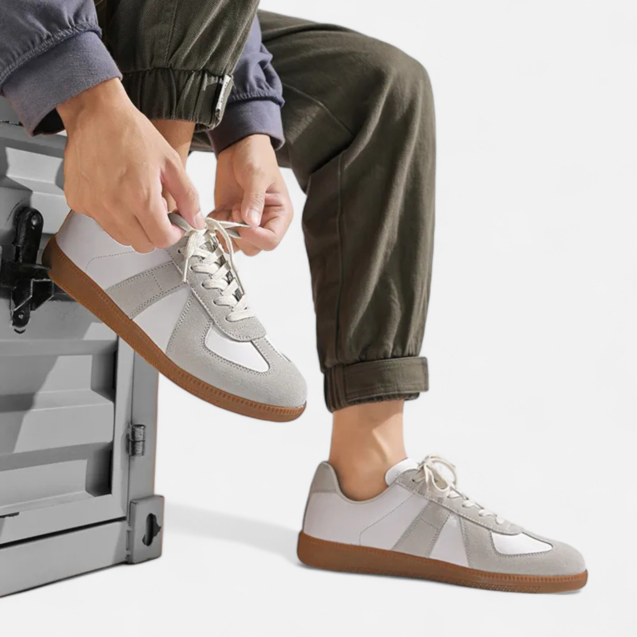Scarpe da uomo stile retrò — Calzature casual con suola in gomma