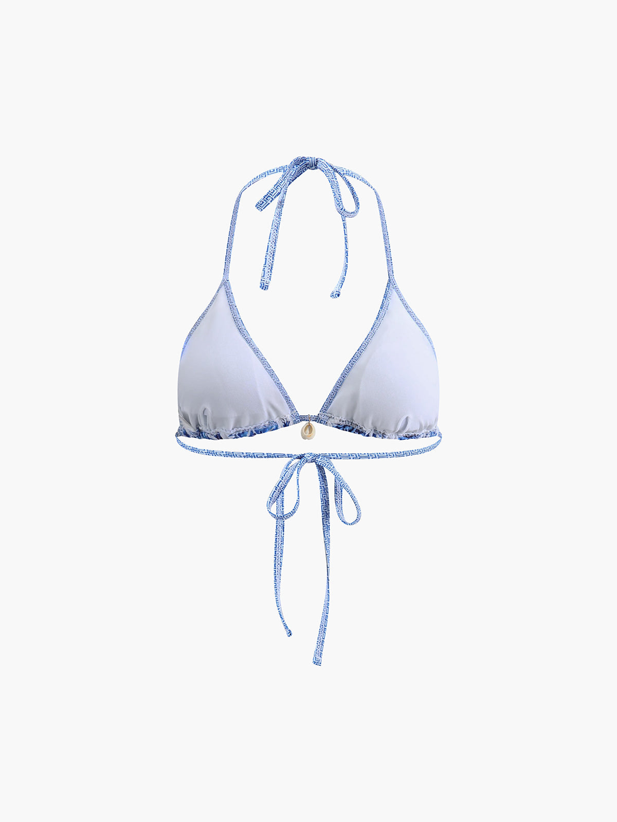 Two-Piece Women's Bikini with Halter Neck and Removable Padding with Print