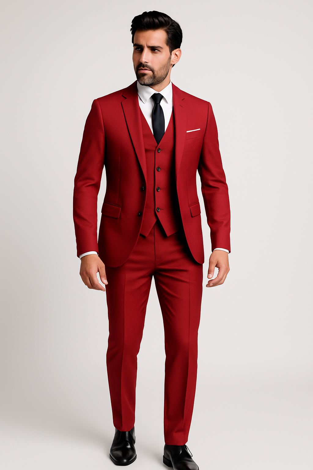 Abito uomo tre pezzi taglio slim formale matrimonio banchetto elegante