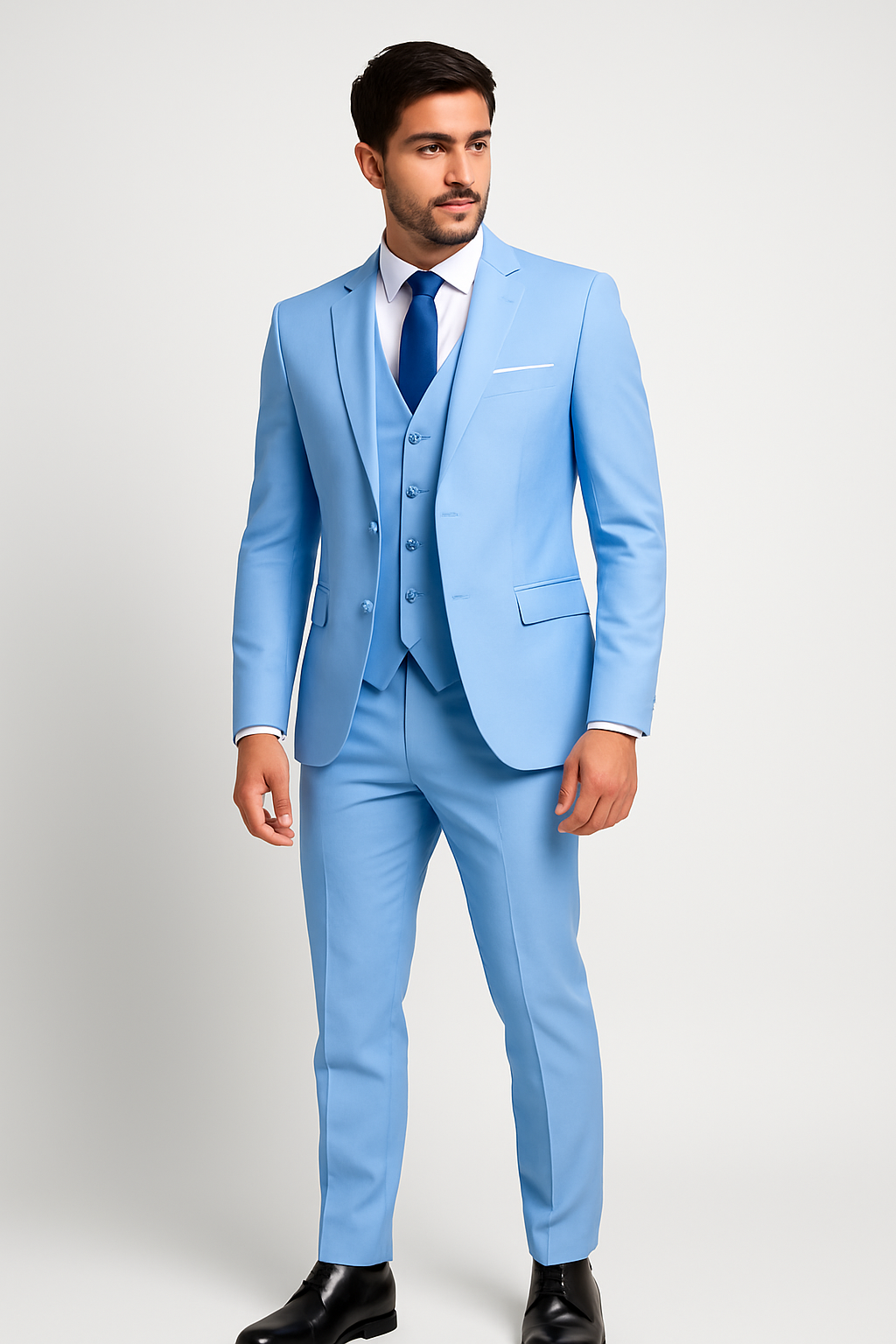 Abito uomo tre pezzi taglio slim formale matrimonio banchetto elegante
