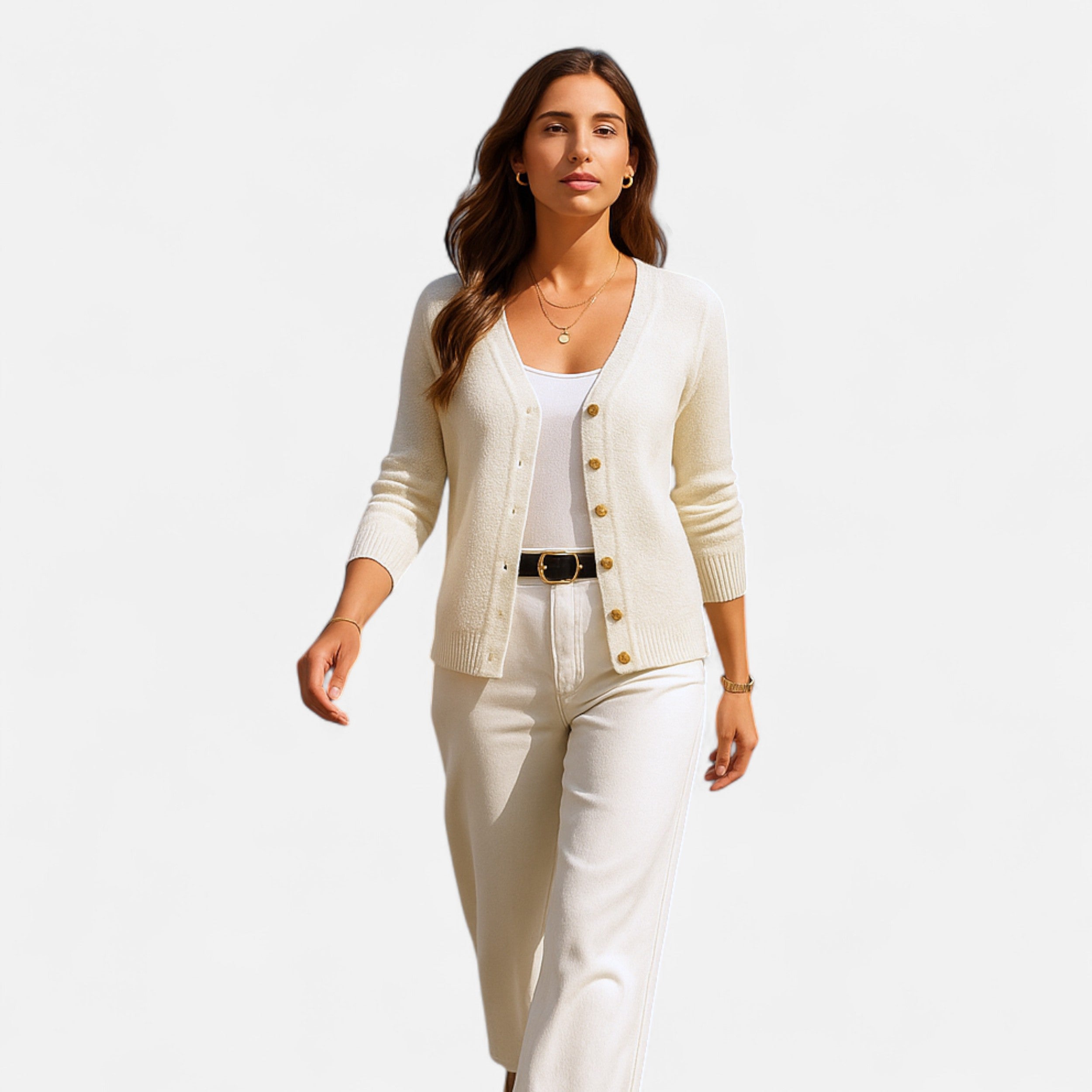 Eliaro Moda | Cárdigan Mujer Botones Frontales Color Sólido