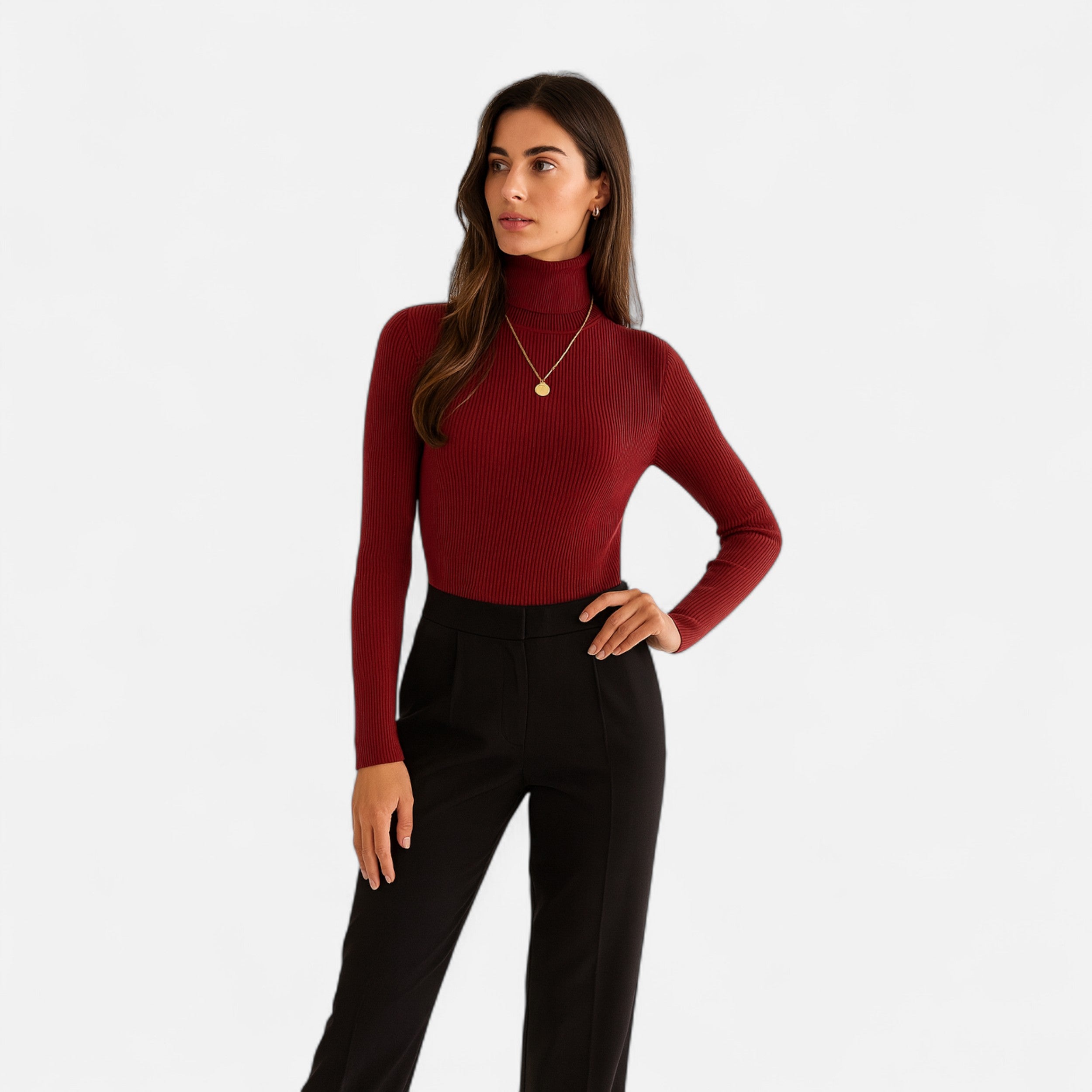 Eliaro Moda | Jersey Cuello Alto Mujer Elegancia Atemporal en Cachemira