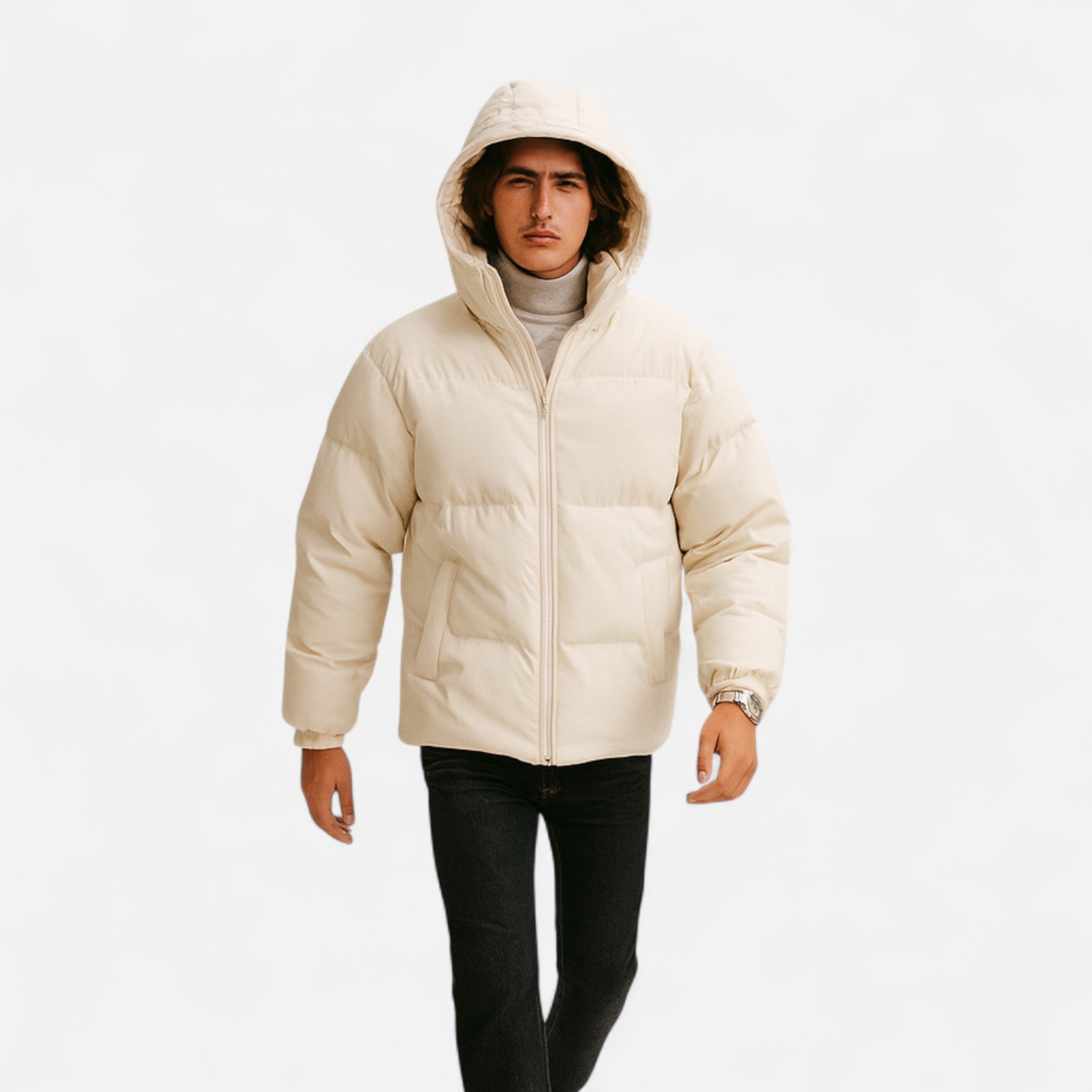 Eliaro Moda | Chaqueta Acolchada Hombre Invierno con Capucha Desmontable