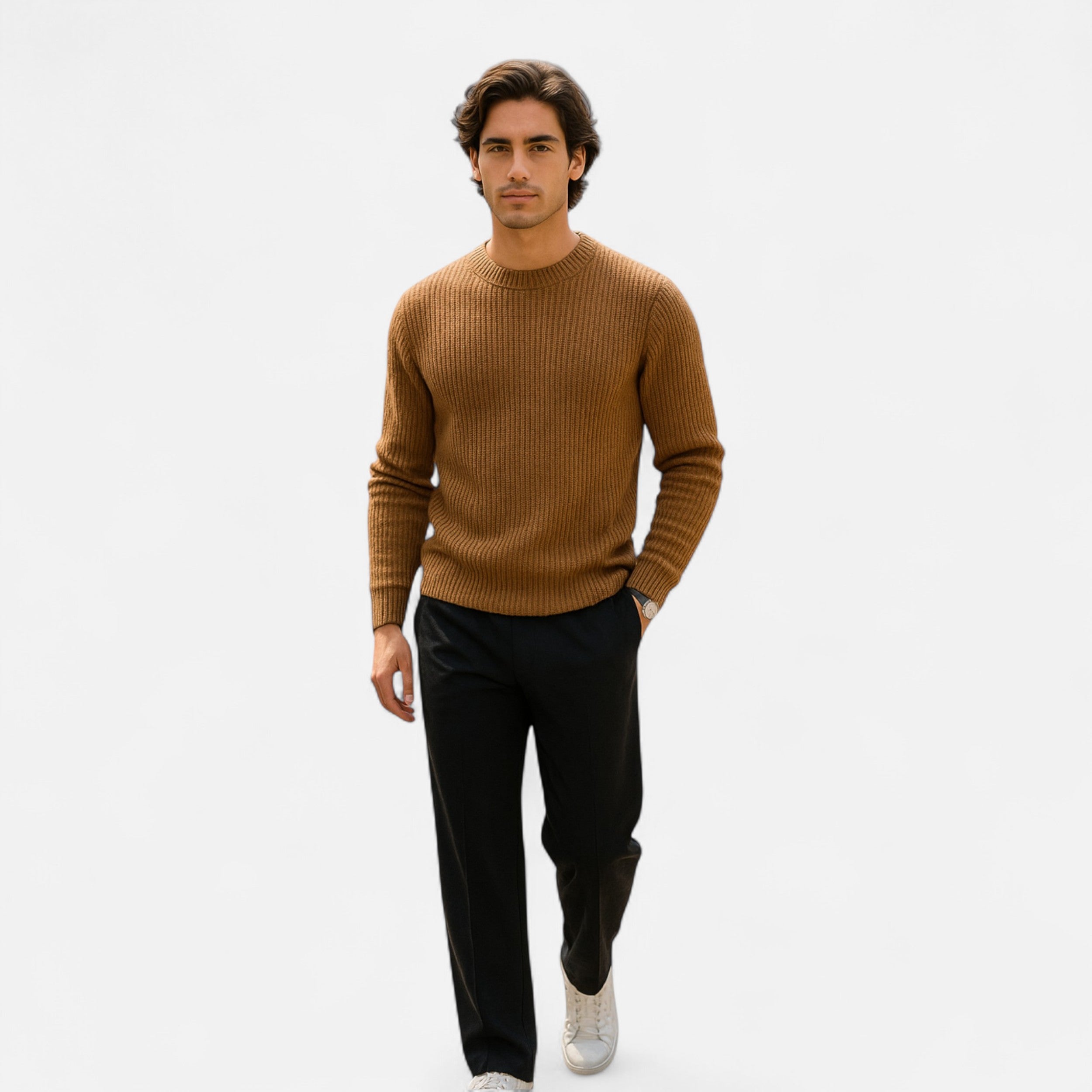 Eliaro Moda | Suéter Hombre Cuello Redondo Tejido Artesanal