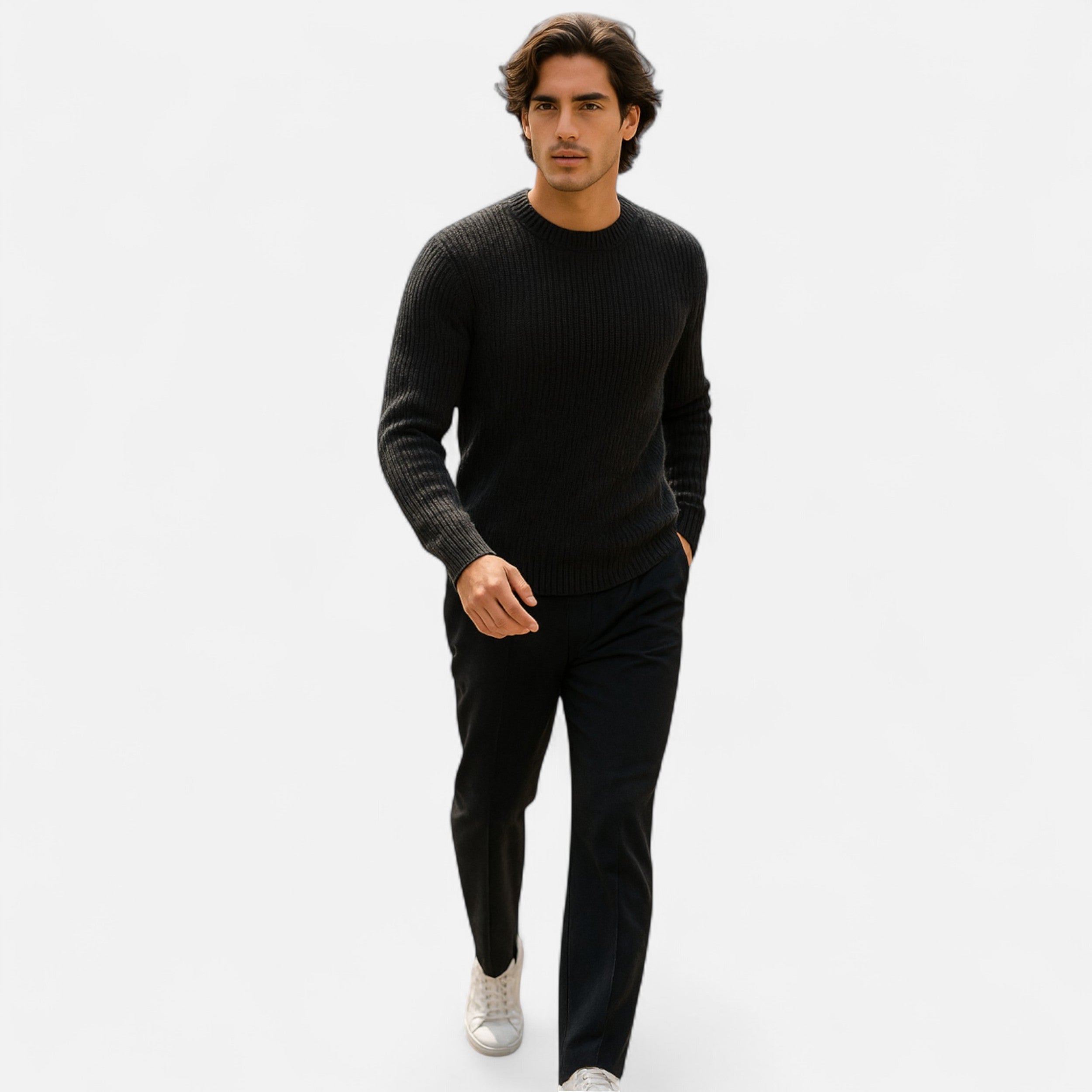 Eliaro Moda | Suéter Hombre Cuello Redondo Tejido Artesanal