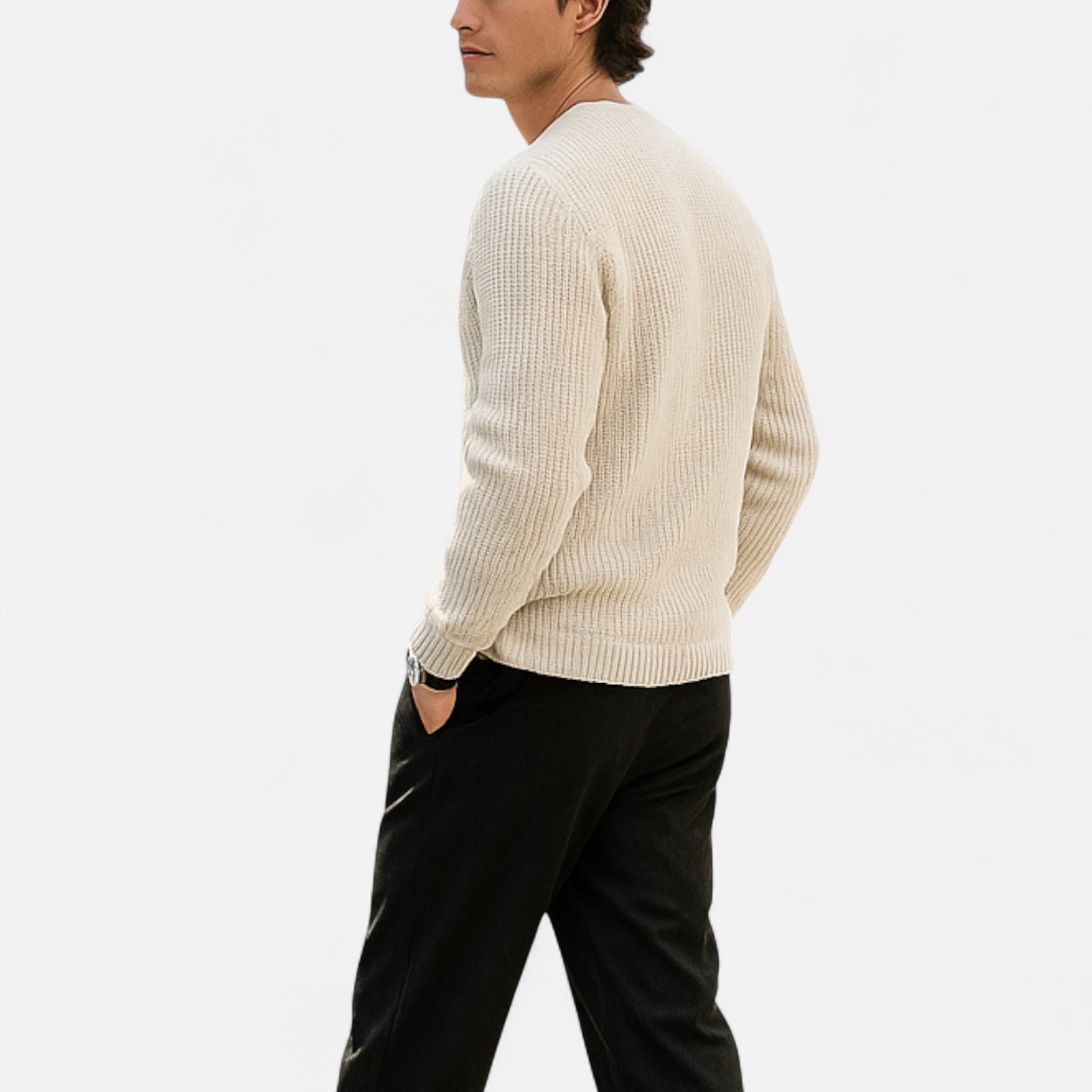 Eliaro Moda | Suéter Hombre Cuello Redondo Tejido Artesanal