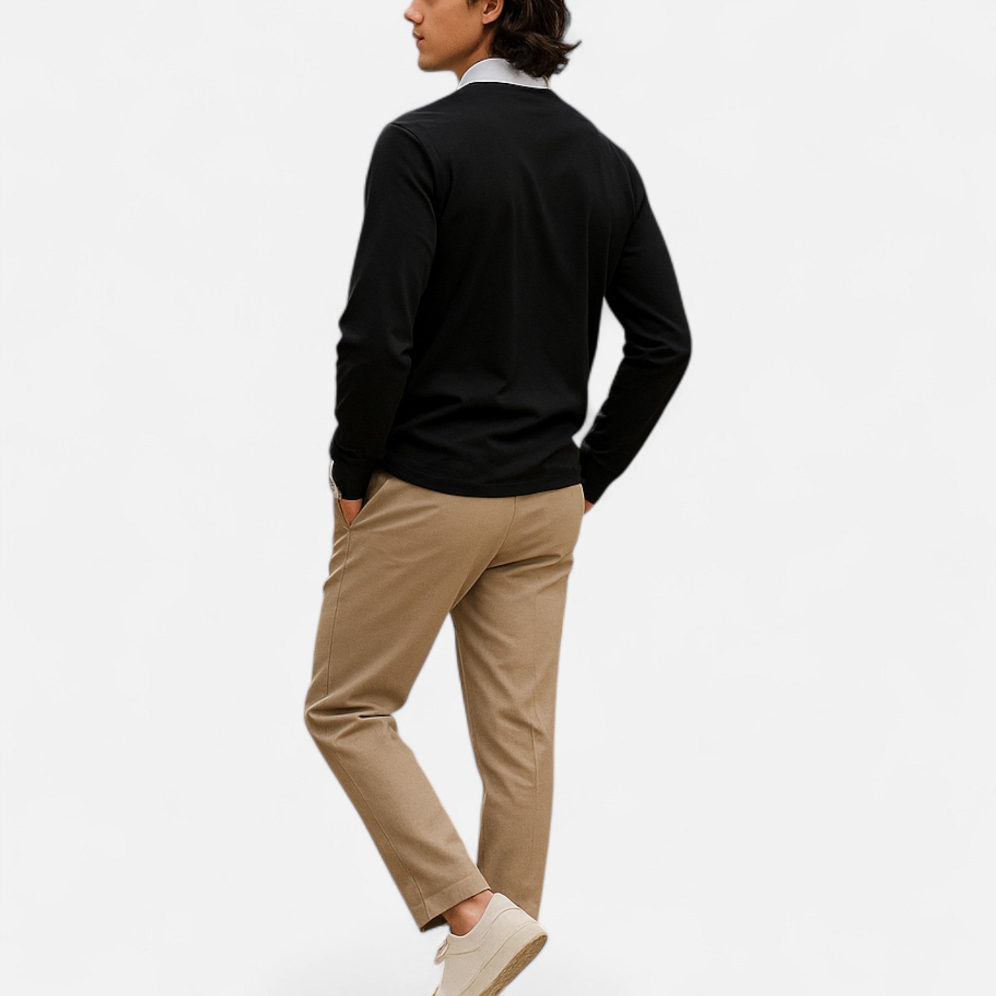 Eliaro Moda | Polo Hombre Otoño Cremallera Cuello Lapel Casual