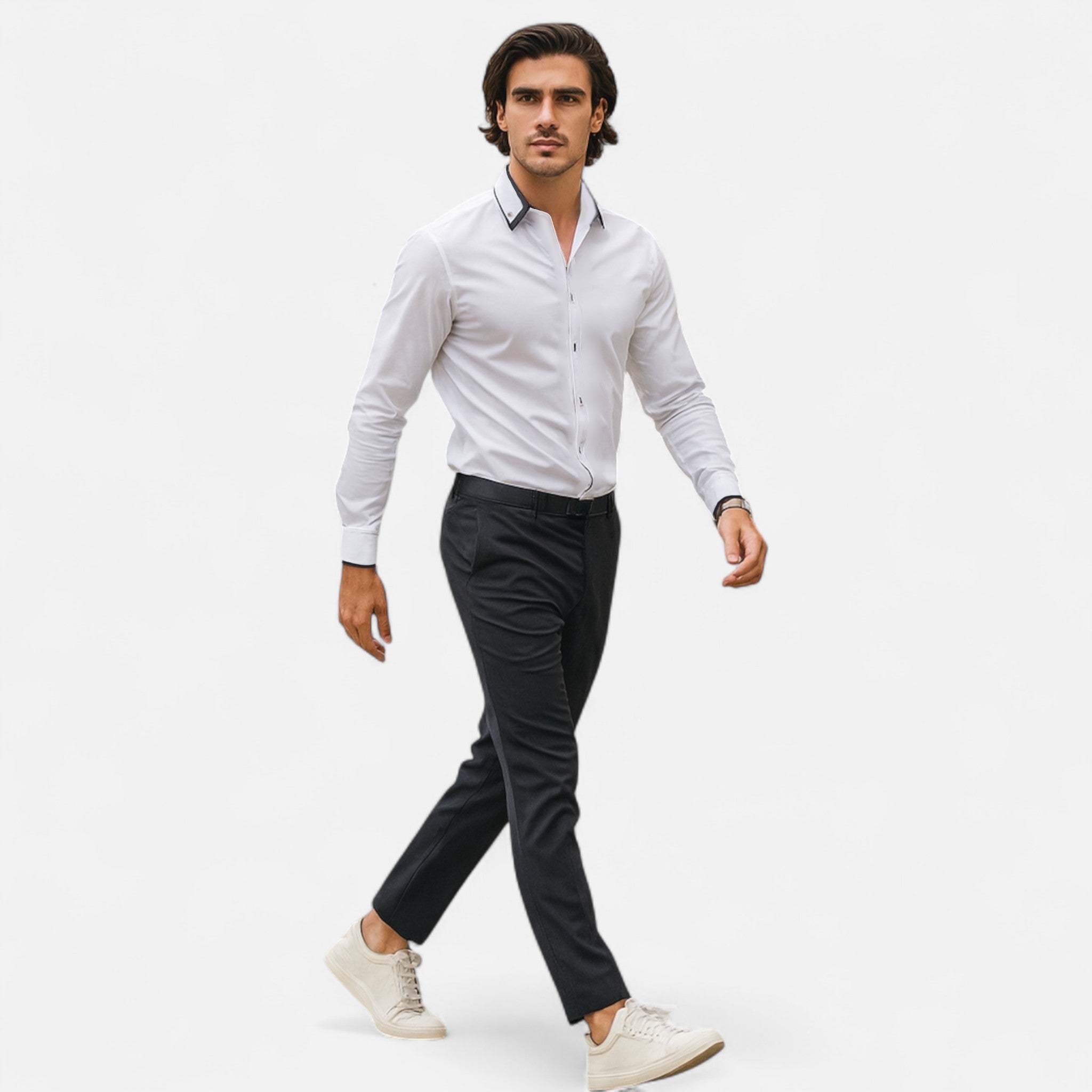 Eliaro Moda | Camisa Apex Luxe Hombre Algodón Stretch con Cuello Clásico