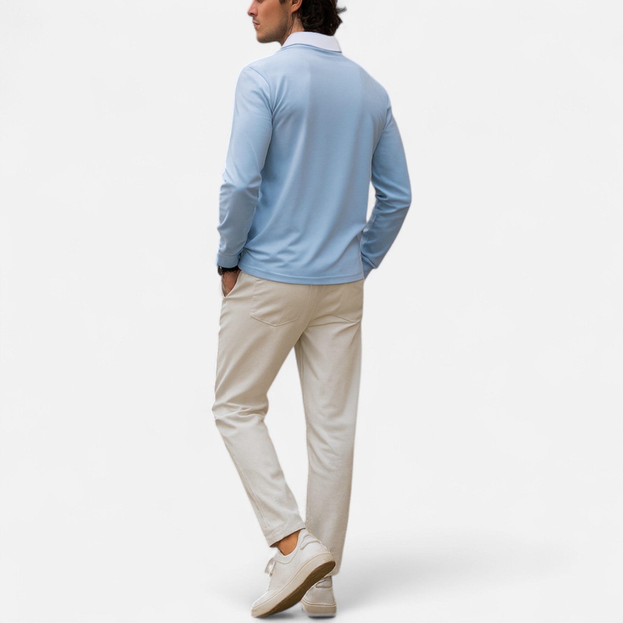 Eliaro Moda | Polo Hombre Otoño Cremallera Cuello Lapel Casual