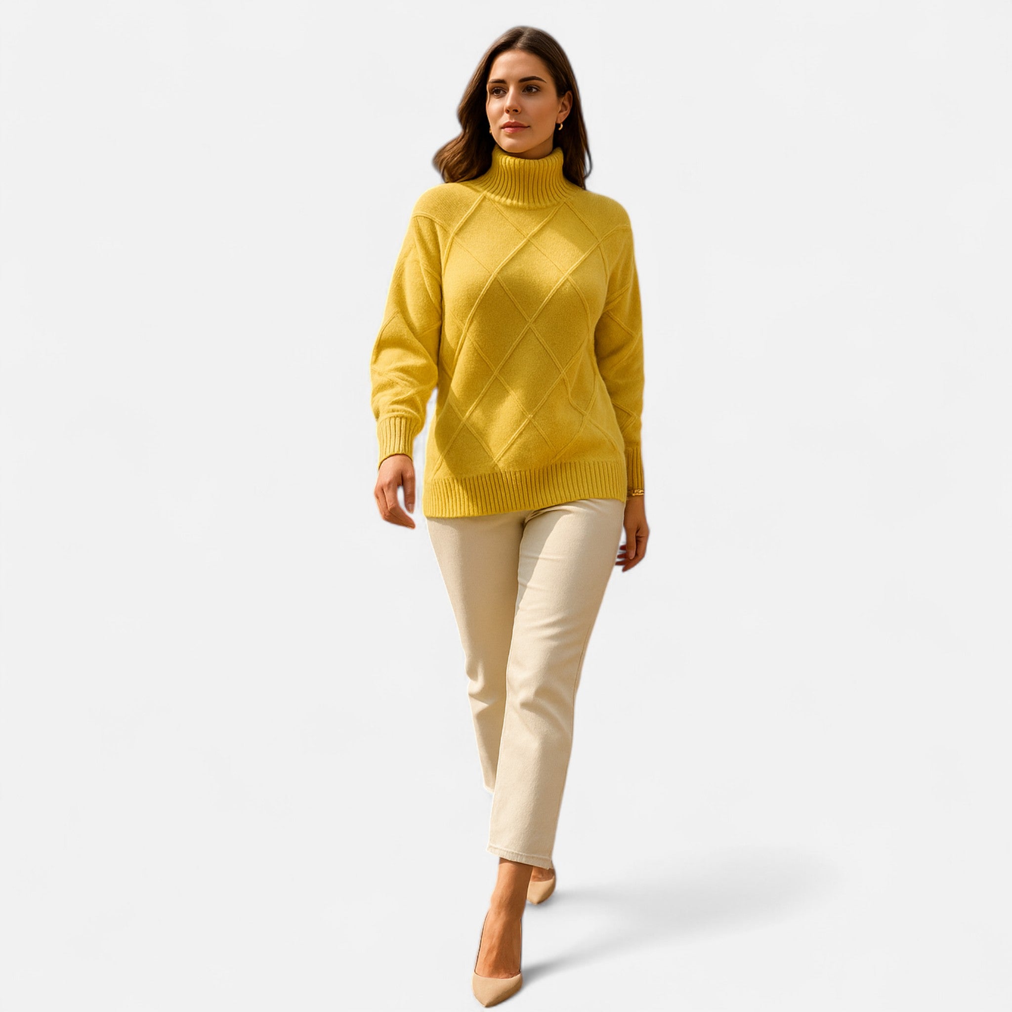 Eliaro Moda | Suéter Mujer Cachemira Cuello Alto Envolvente
