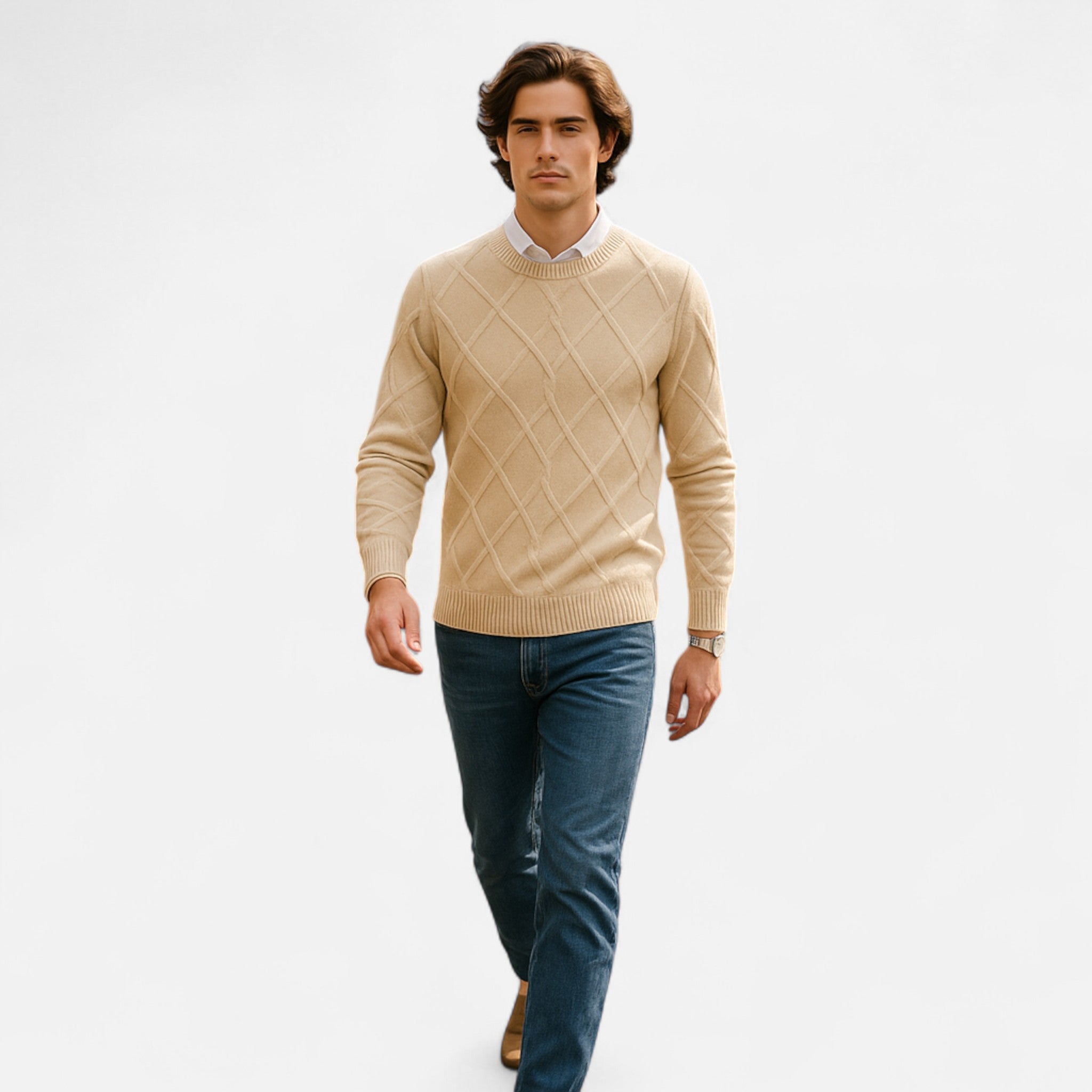 Eliaro Moda | Suéter Hombre Cachemira Premium Punto Argyle
