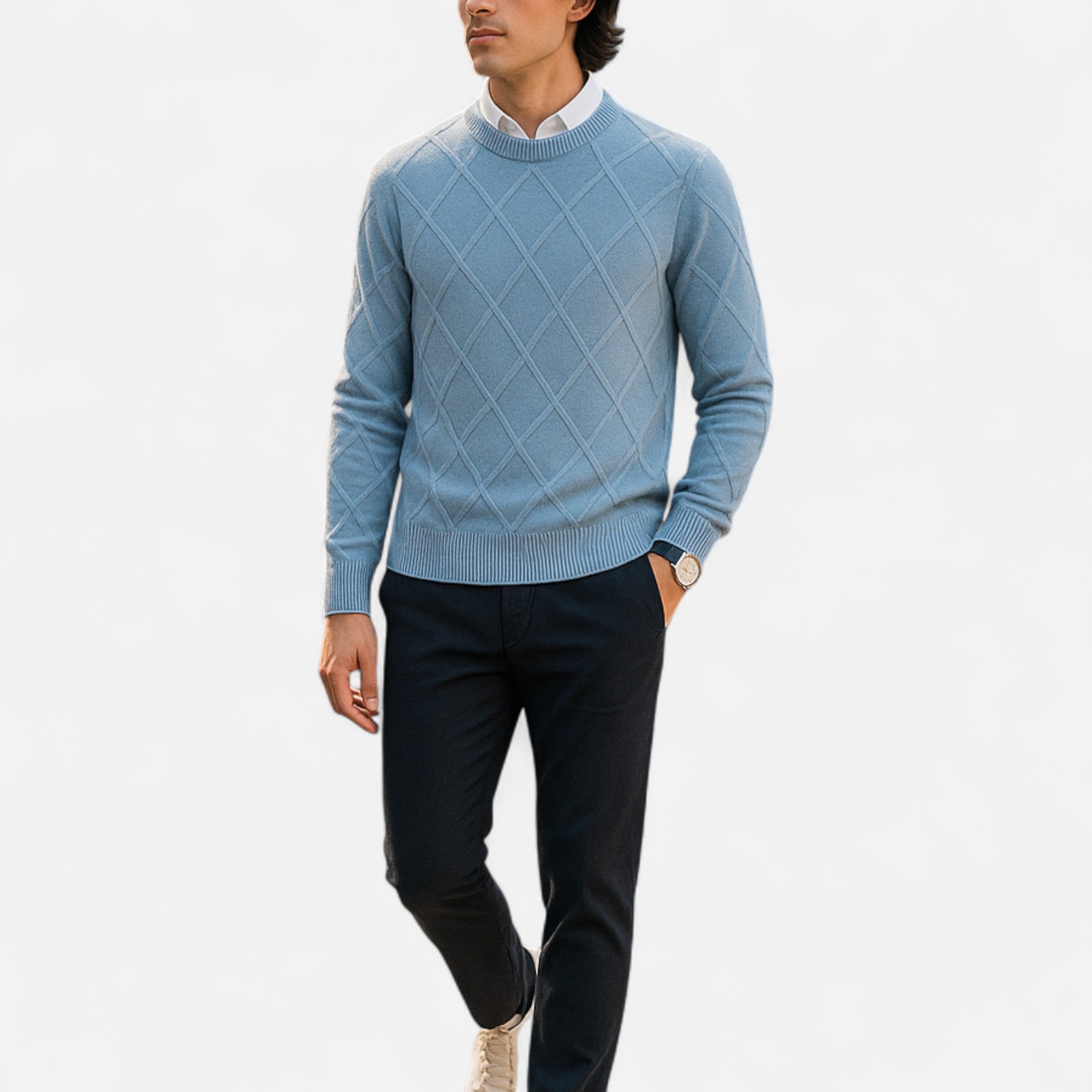 Eliaro Moda | Suéter Hombre Cachemira Premium Punto Argyle