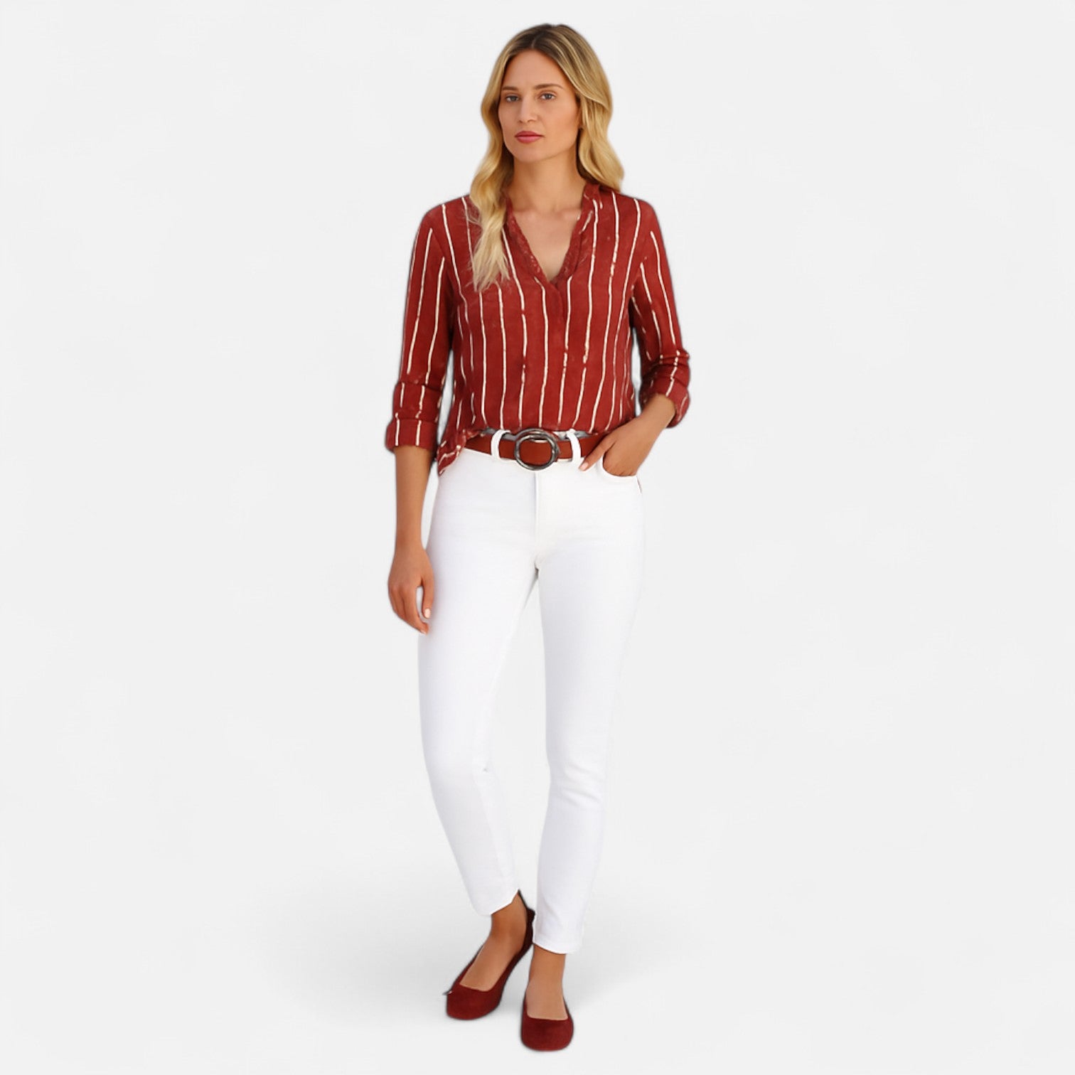 Eliaro Moda | Blusa de Mujer a Rayas – Elegancia Ligera, Estilo Atemporal