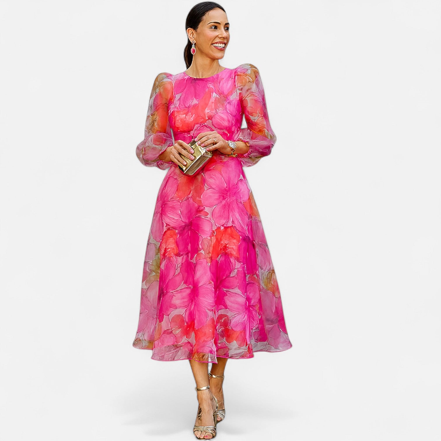 Eliaro Moda | Vestido de Mujer con Estampado Floral – Silueta Elegante con Encanto Natural para Toda Ocasión