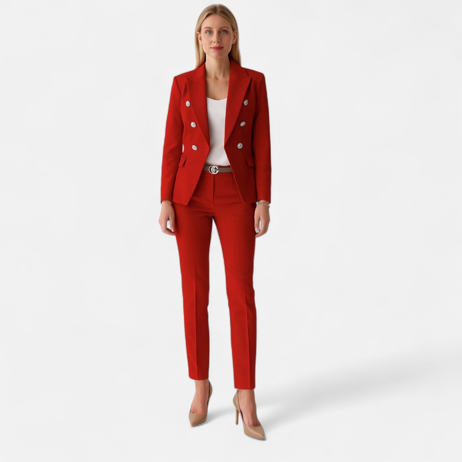 Eliaro Moda | Traje Cruzado para Mujer – Sastrería Sofisticada con Corte Entallado y Presencia Atemporal