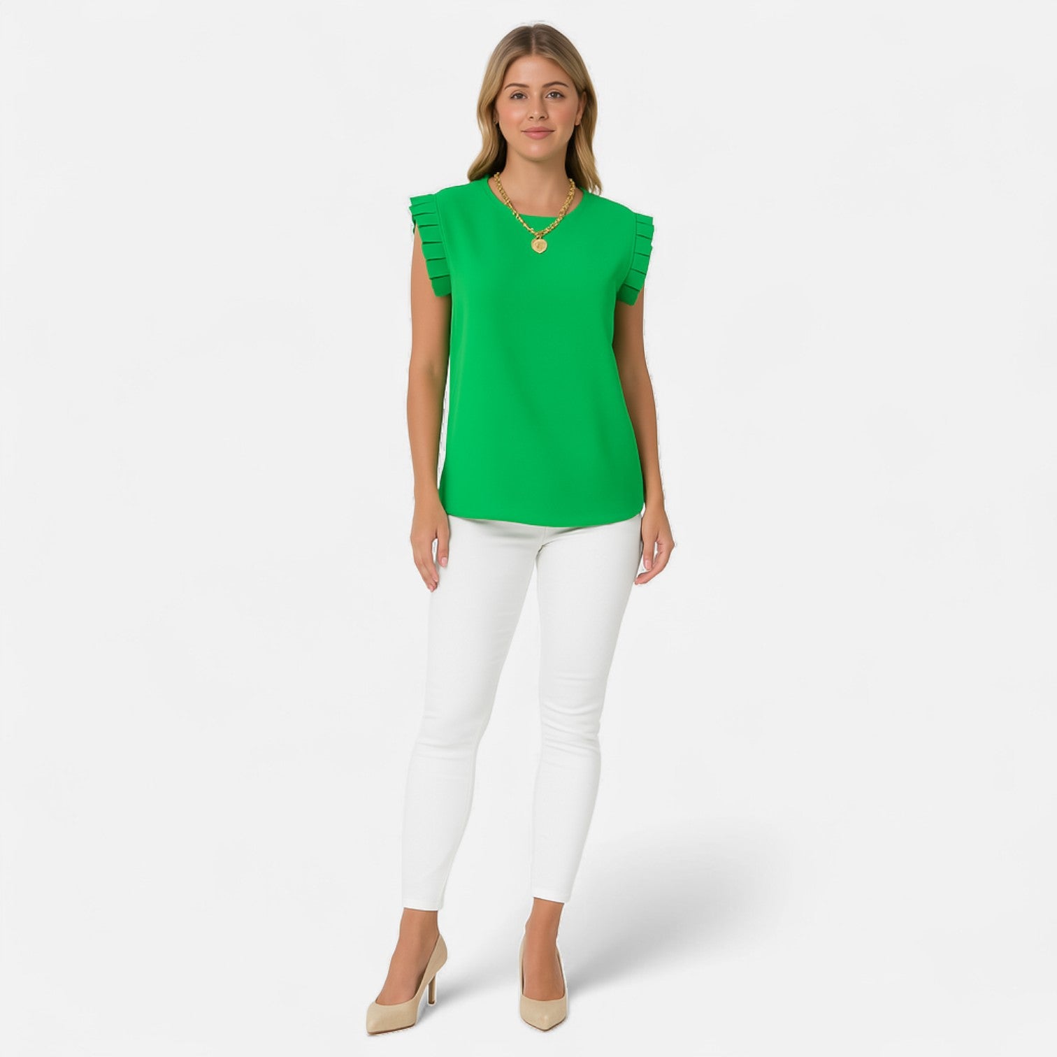 Eliaro Moda | Blusa Plisada de Verano para Mujer – Ligereza Sofisticada con Textura Atemporal y Silueta Aireada
