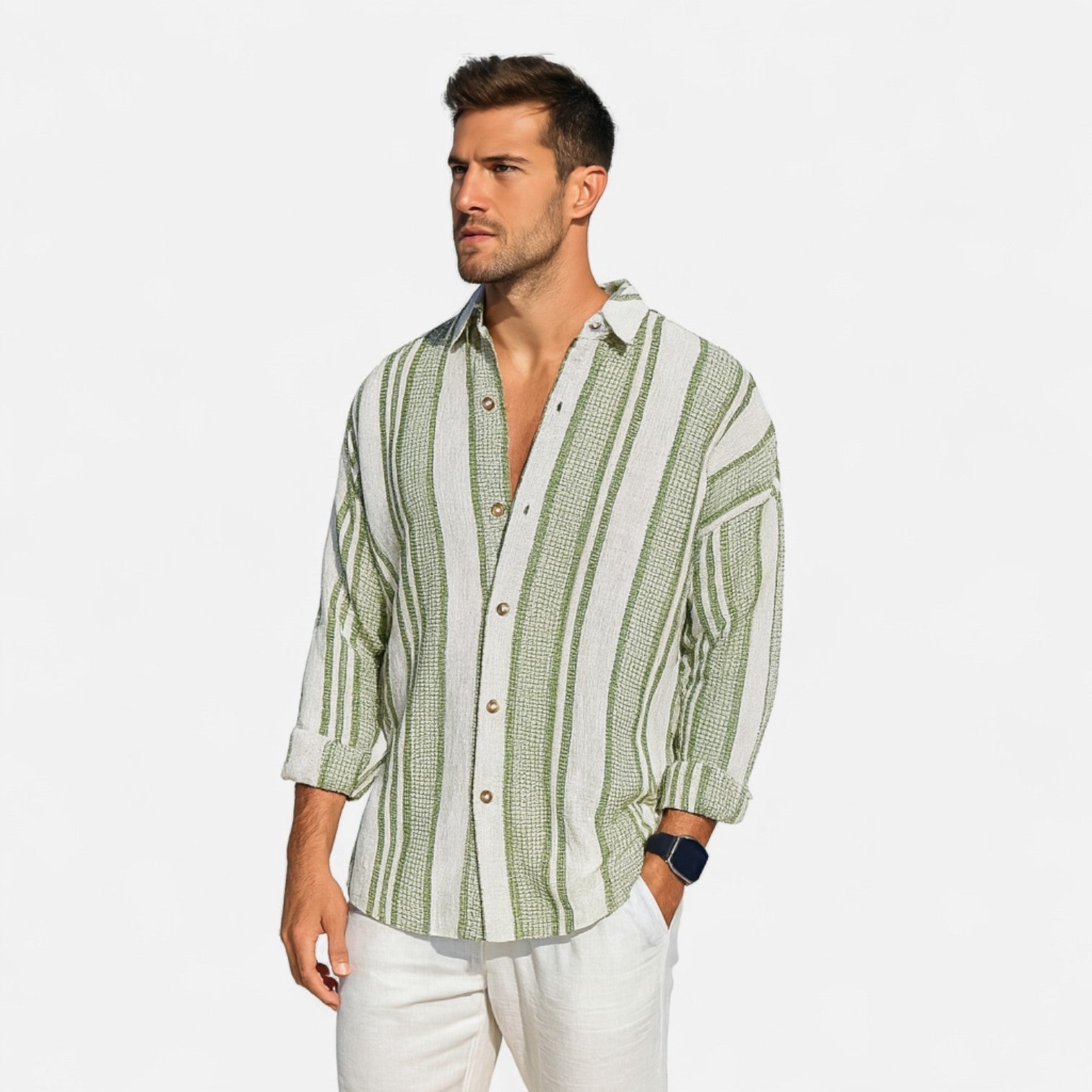 Eliaro Moda | Camisa Elegante de Lino para Hombre – Frescura Natural con Estilo Refinado y Atemporal