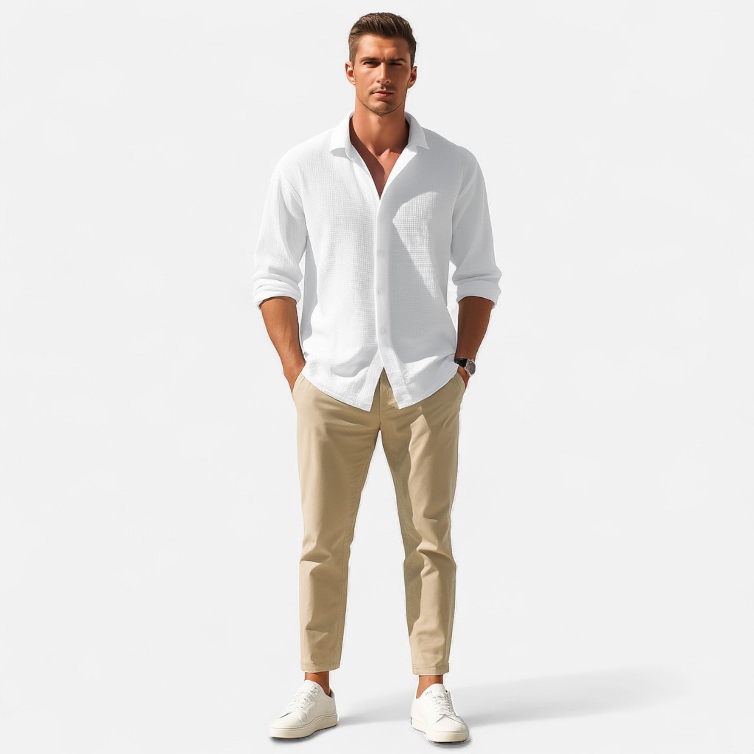 Eliaro Moda | Camisa Casual para Hombre – Diseño Clásico con Botonadura y Estilo Relajado
