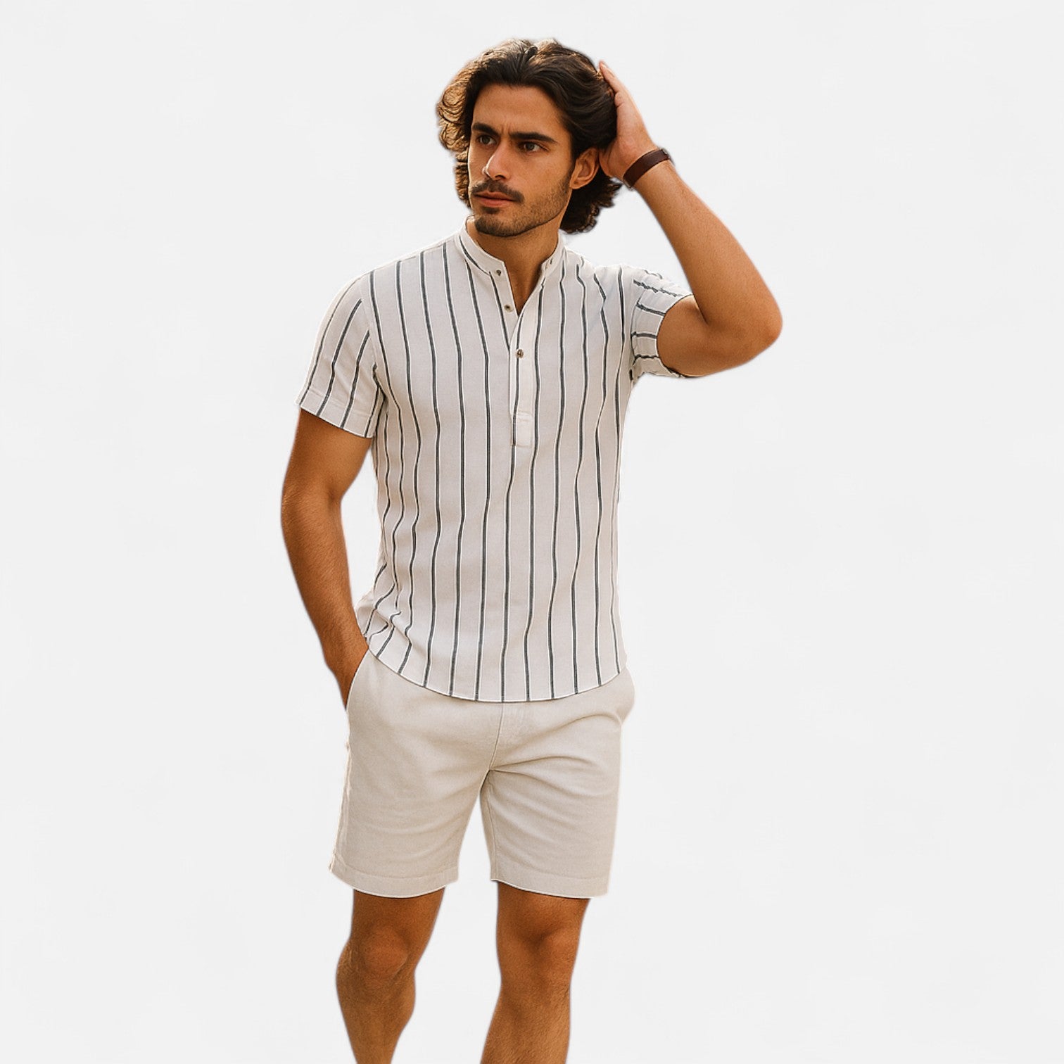 Eliaro Moda | Polo Estilo Marinero para Hombre de Manga Corta – Frescura Náutica, Elegancia Atemporal