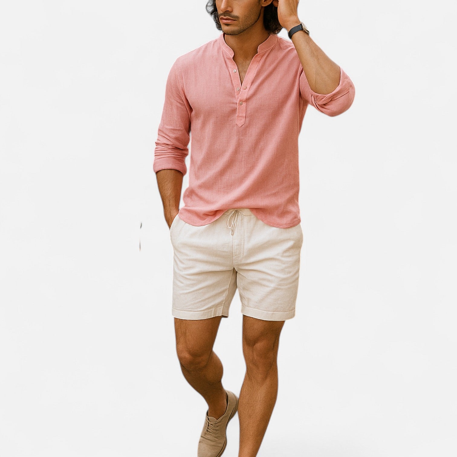 Eliaro Moda | Camisa de Lino para Hombre de Manga Corta – Frescura Natural, Estilo Atemporal
