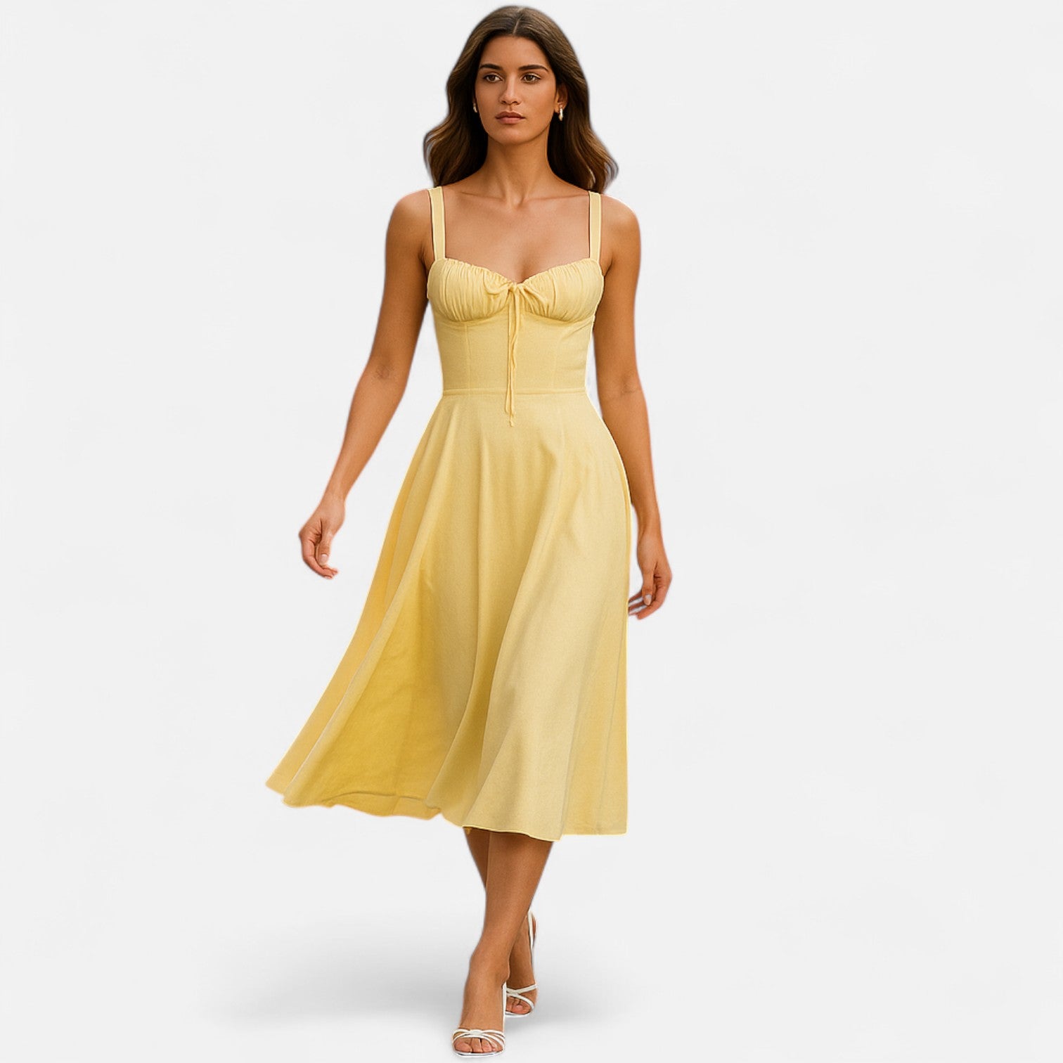 Eliaro Moda | Vestido Midi Estampado para Mujer – Elegancia Atemporal, Estilo Versátil